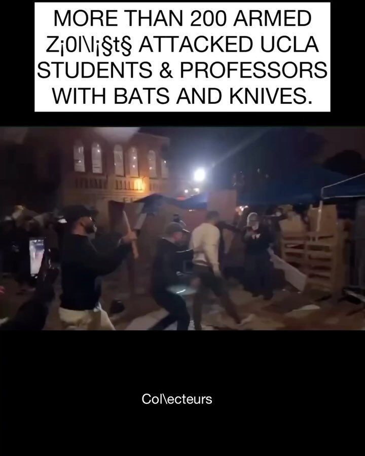 What the UCLA student protesters endured and witnessed last night is the core of Zionism and white supremacy violence (as was the police violence perpetrated on Columbia students). Zionism IS white supremacy in another form. Watching the blinding rag