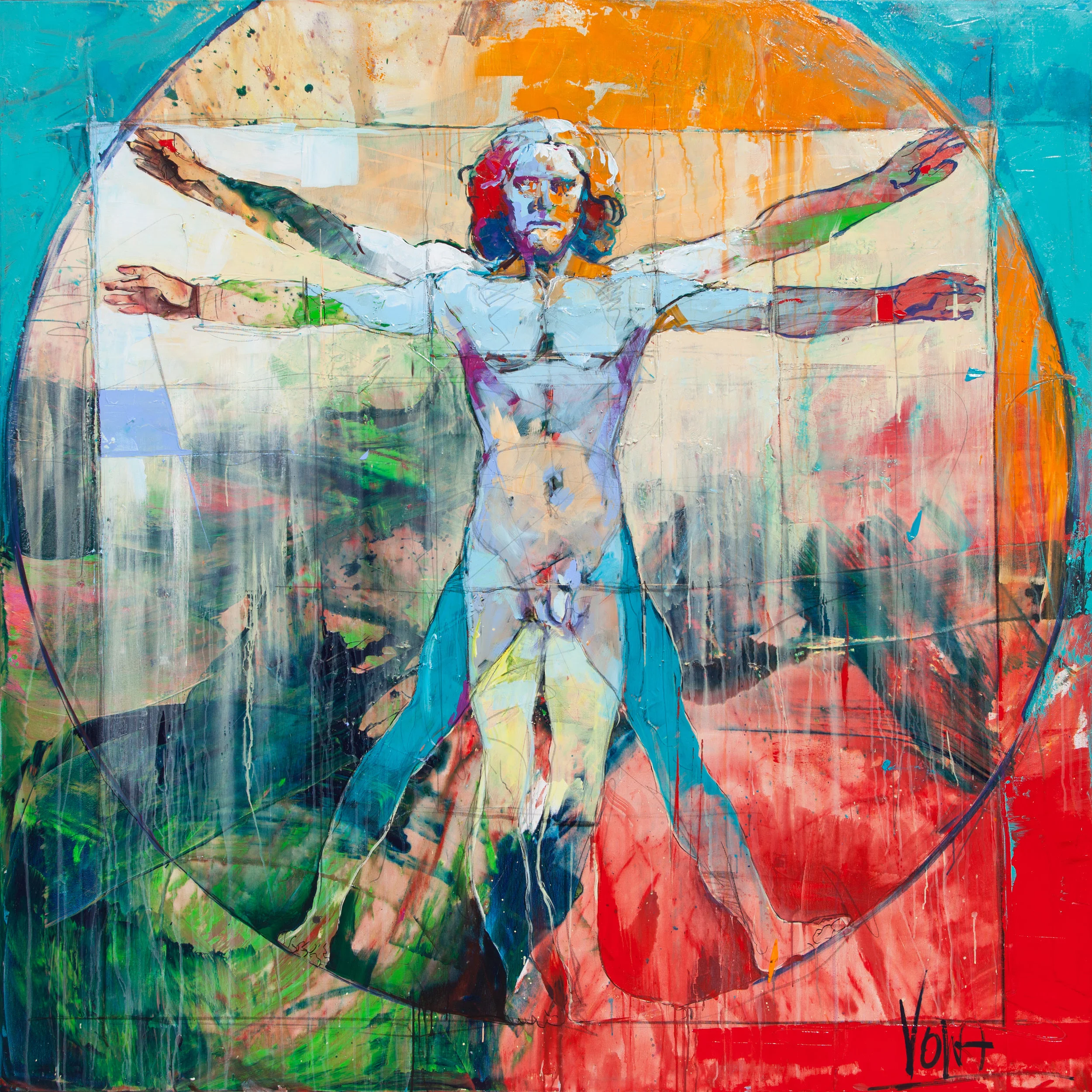 2016 08 Der Vitruanische Mensch, 190x190cm, Acrylic on Canvas.jpg