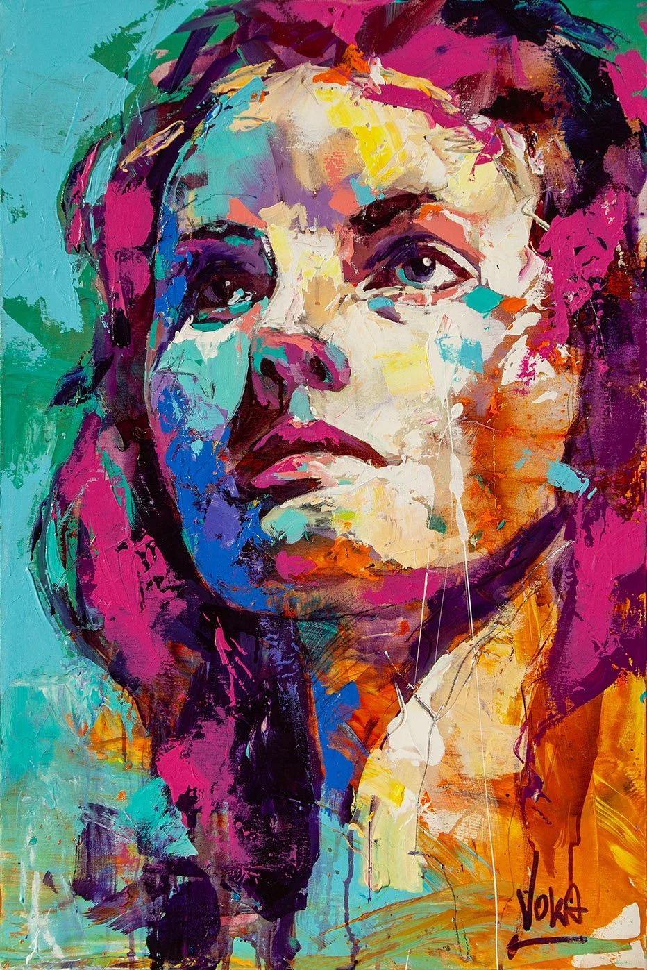 HEAD, 90x60 cm/35,4x23,6 inch, Acrylic on Canvas