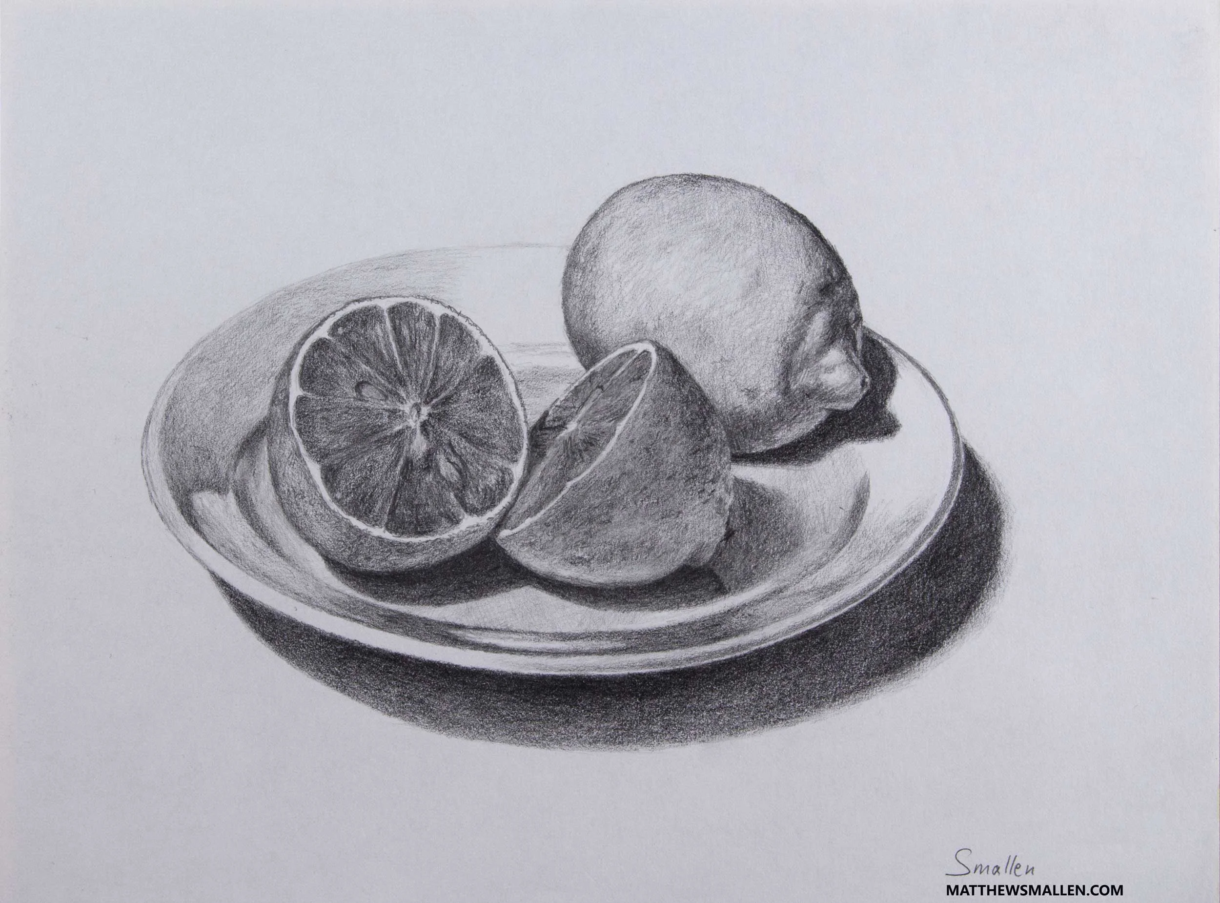 Two Lemonsgraphite on bristol board  12 x 9 in.