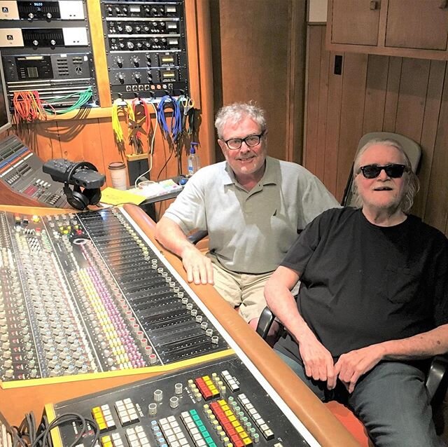 Two funky dudes: David Hood and Roger Hawkins hanging in the control room at 3614 Jackson Highway @muscleshoalssoundstudio