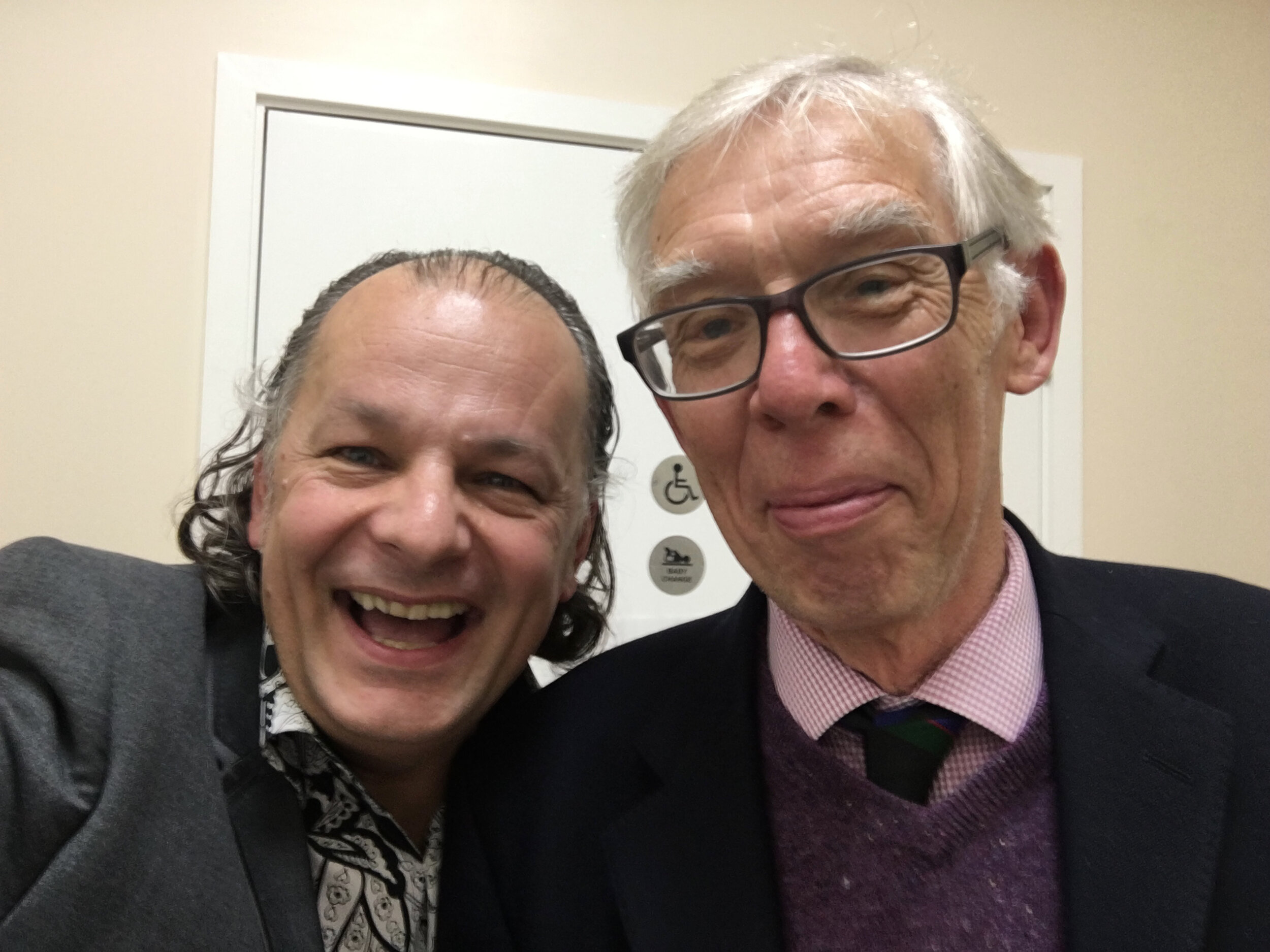 With colleague Michael Skinner at Royal College of Music, London