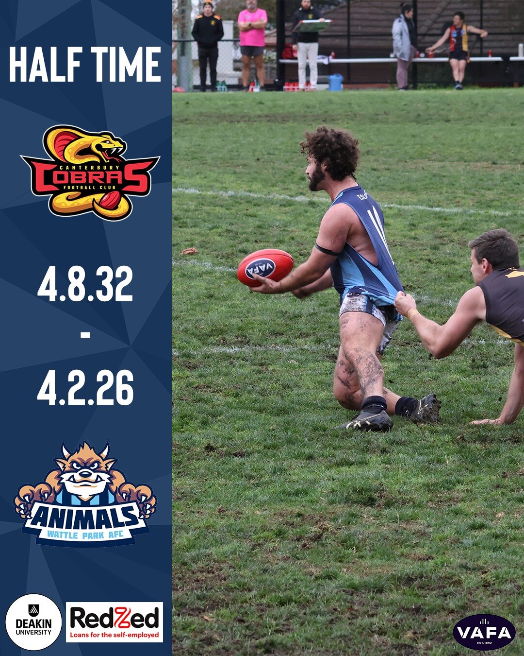 SENIORS

A tough and scrappy game sees us down by a kick at the break

#CBYvWP #AnimalsFooty