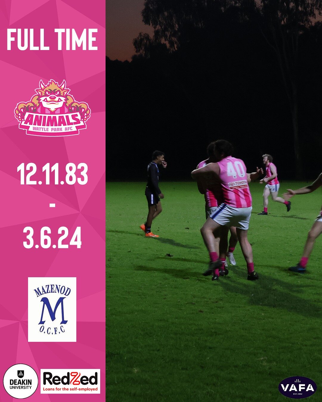 FINAL RESULTS

The Seniors were unable to hold on but the Thirds let their footy do the talking with a comprehensive win

#WPvHAW #WPvMAZ #AnimalsFooty