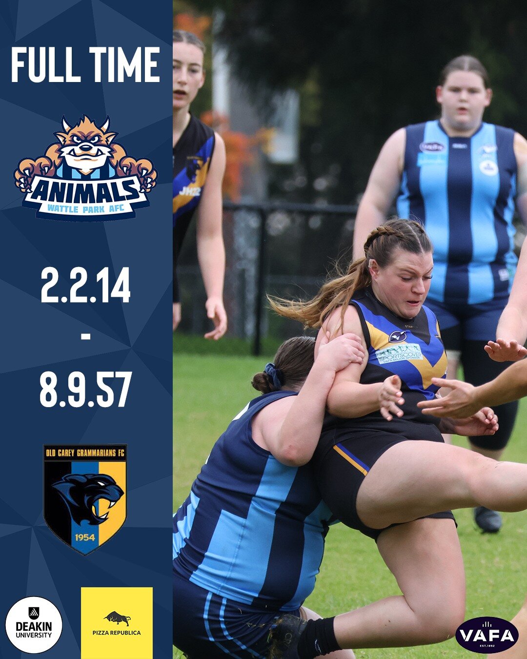 WOMEN

A rough way to start another triple header day

#WPvOC #AnimalsFooty