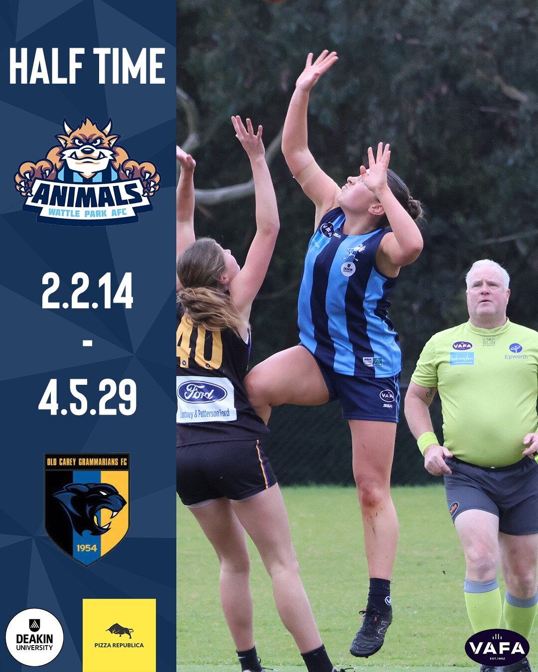 WOMEN

Going to need a big push in the second half

#WPvOC #AnimalsFooty