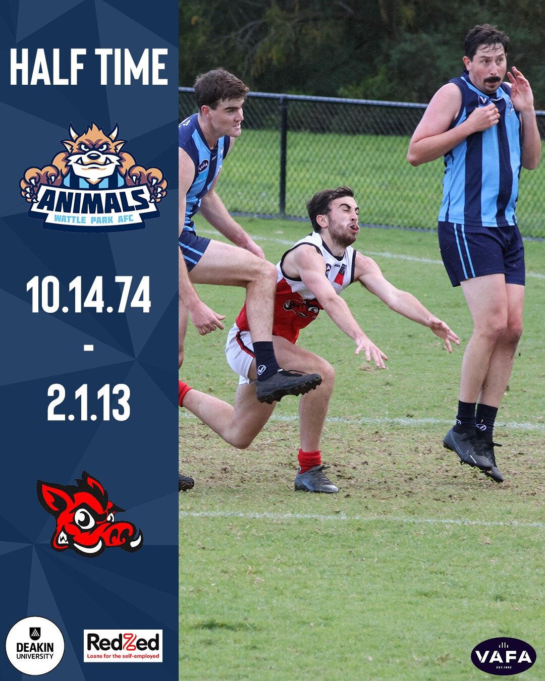 SENIORS

We've jumped out to a good lead at the main break

#WPvSWI #AnimalsFooty