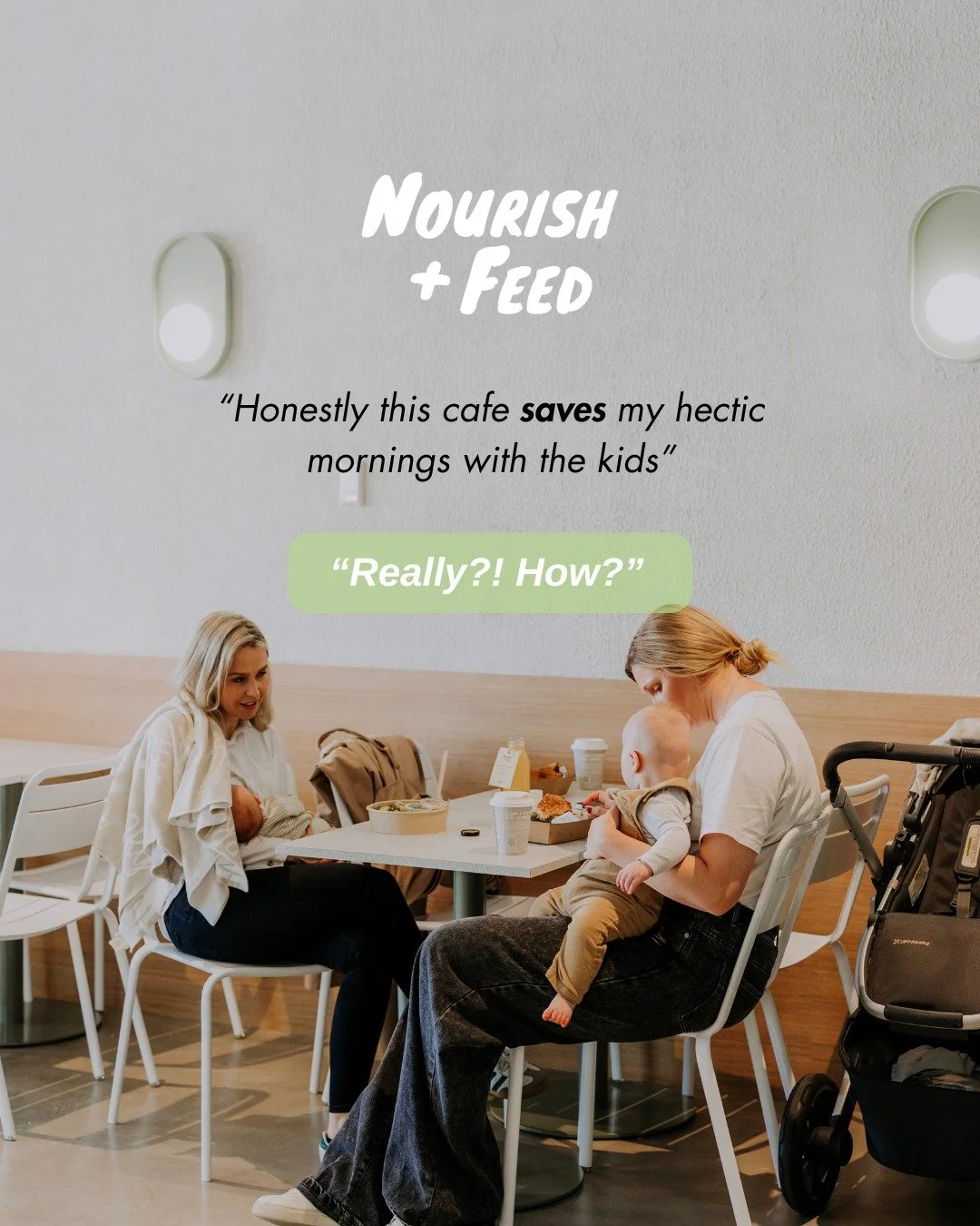Stop choosing between "kid-friendly" and "good food." You deserve both!

At Nourish + Feed, we believe parents shouldn't have to compromise. Our Ascot and Kingsley cafes offer the best of both worlds: a fully fenced playground for