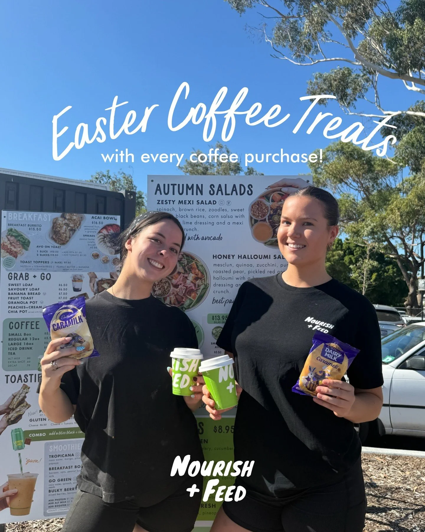 Free treats this Easter Sunday with every coffee 🐣

Lots of love from the Nourish team 💚 

#happyeaster #nourishandfeed #easterspecial