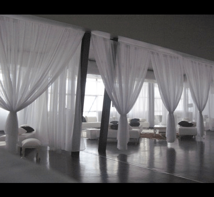 Tapered White Draping