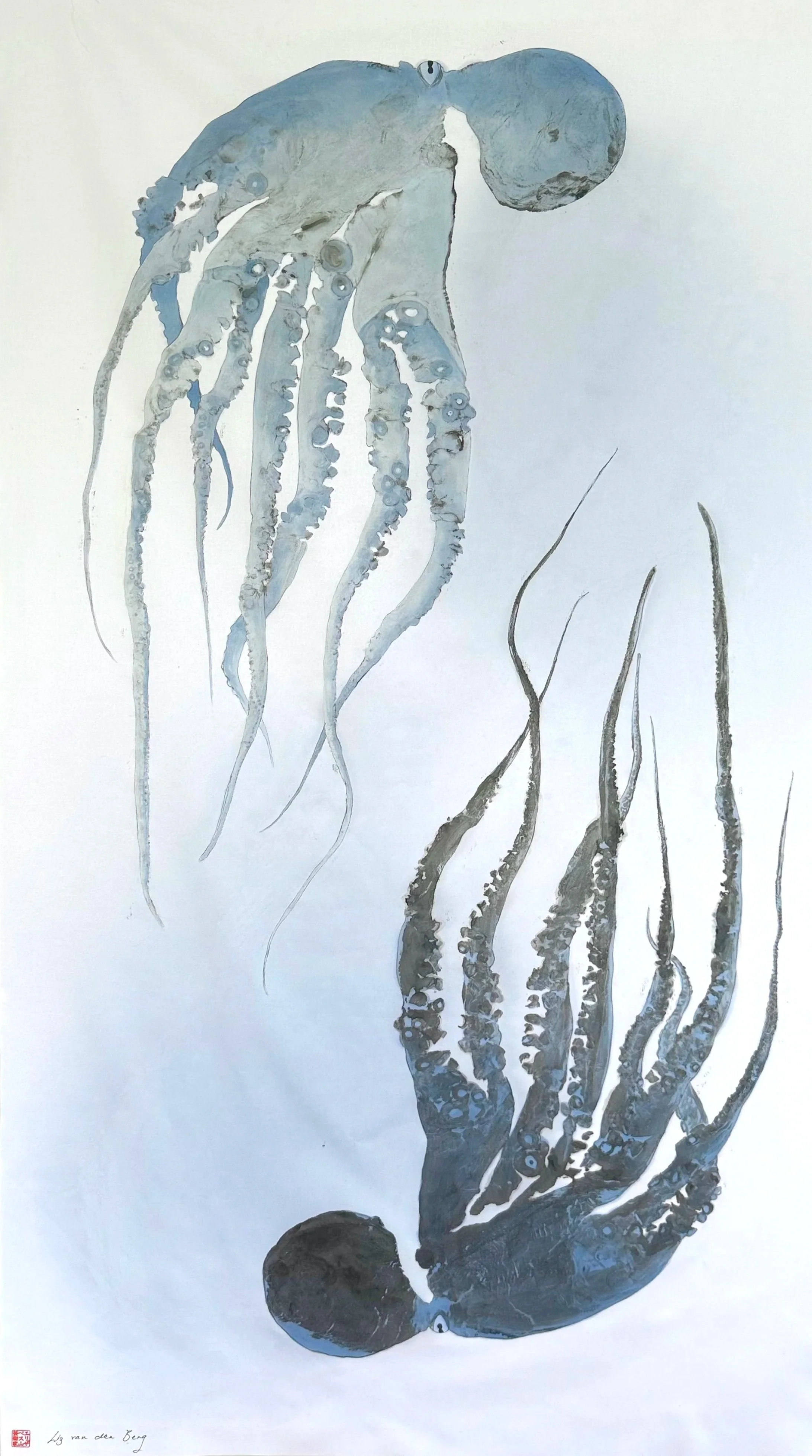 Octopus pair # 1 blue