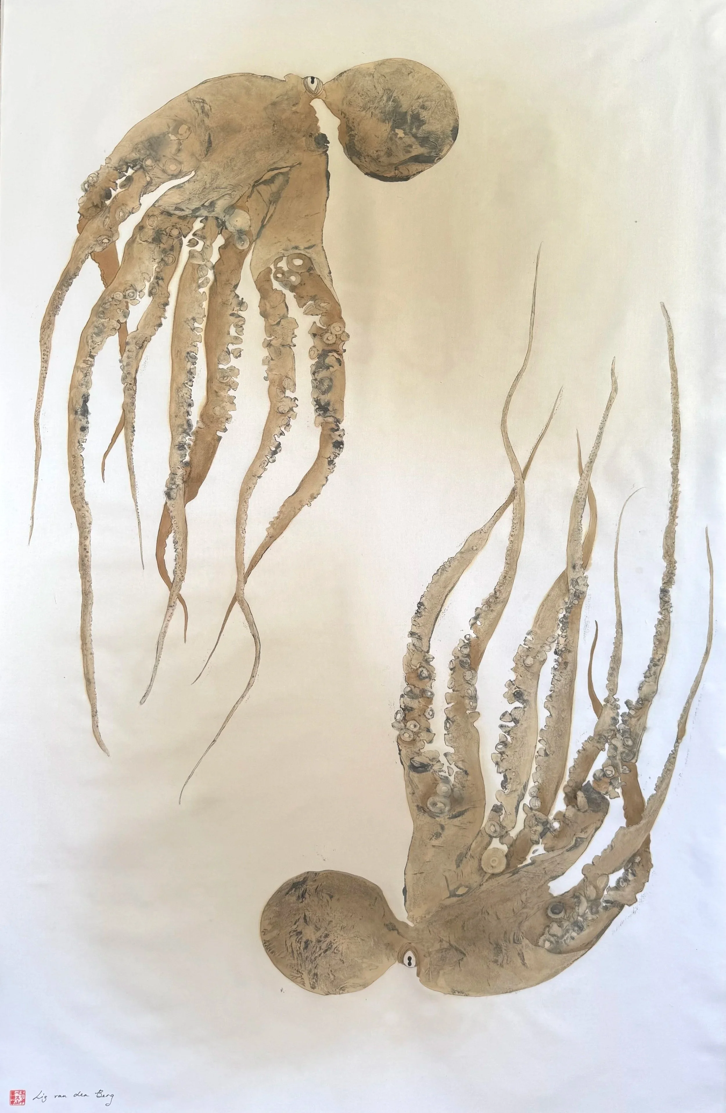 Octopus pair # 2 brown