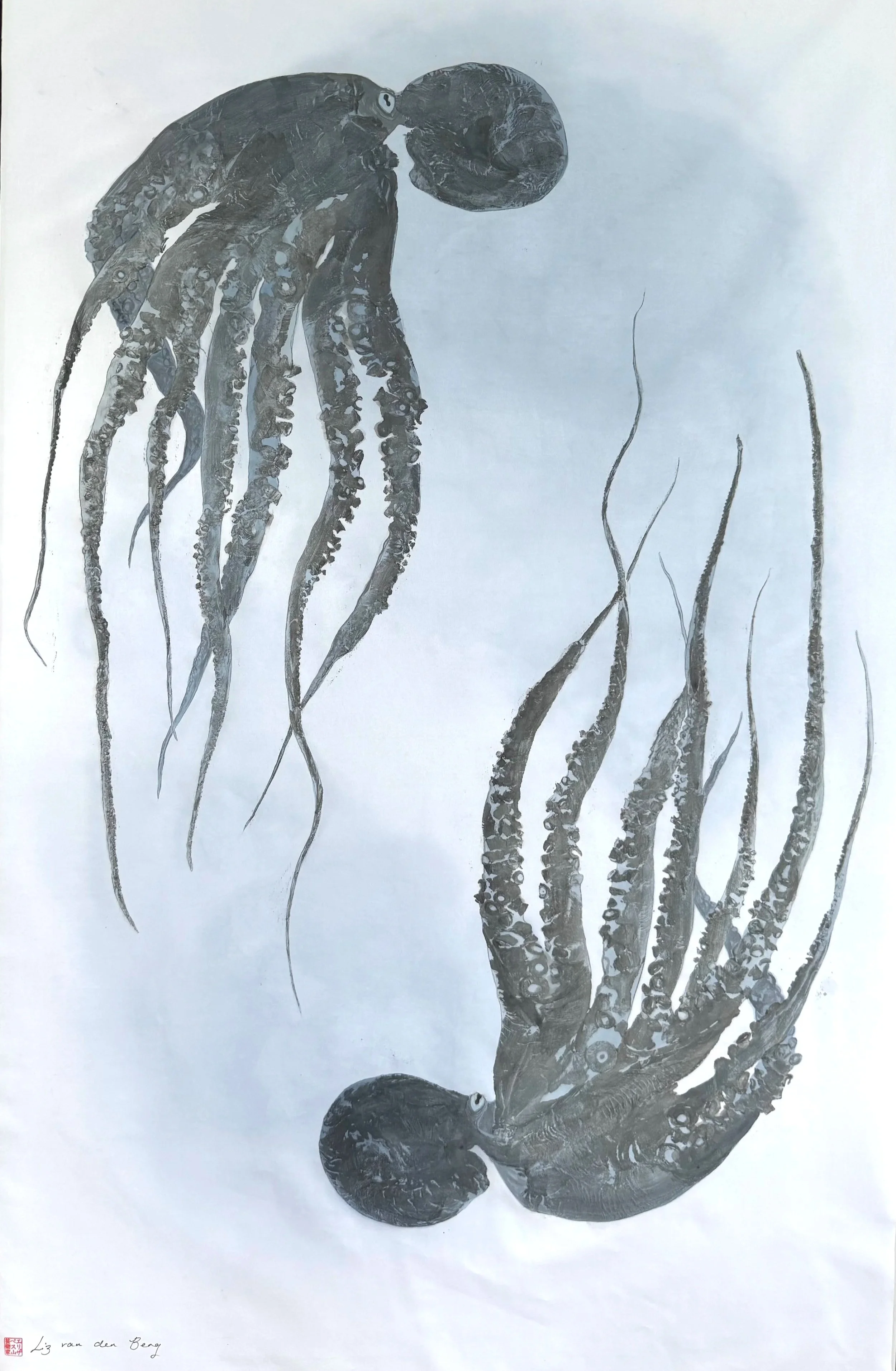 Octopus pair # 2 blue