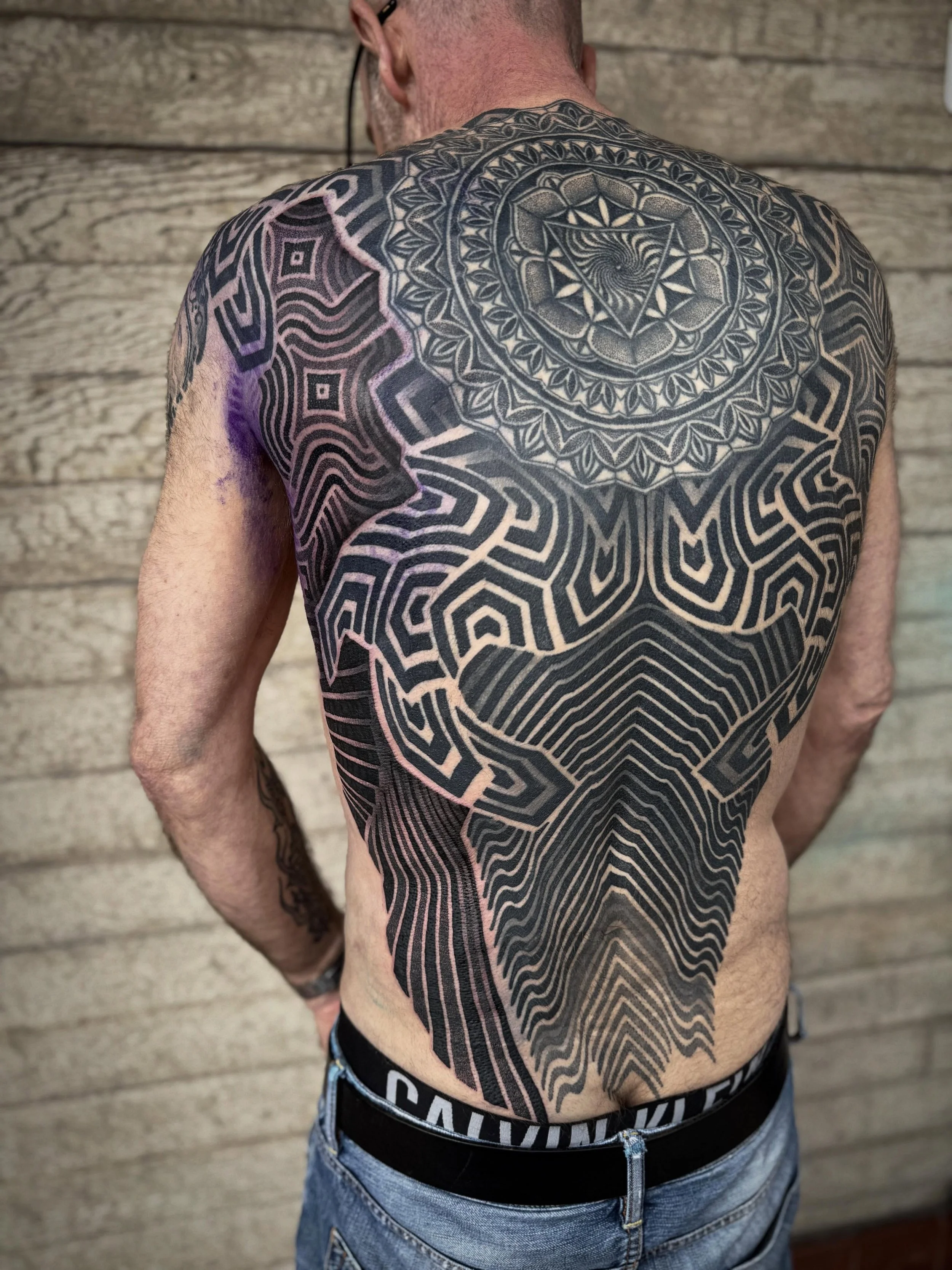 More on this back @dotworkboss is working on plus some designs good to go