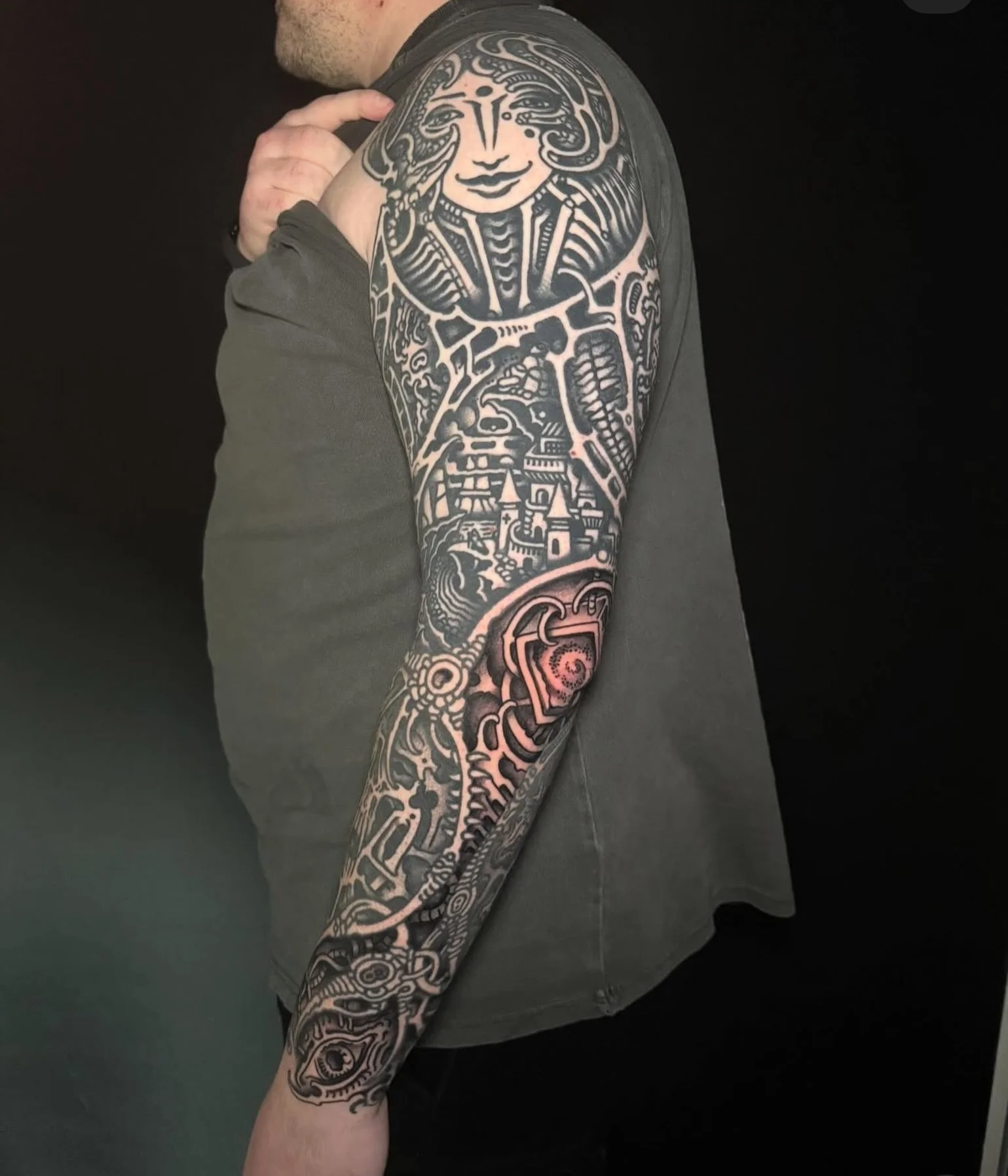 Completed sleeve by @will_geary ! The geary brothers are moving to Bristol soon ! Last month in Chester so don&rsquo;t sleep on appointments