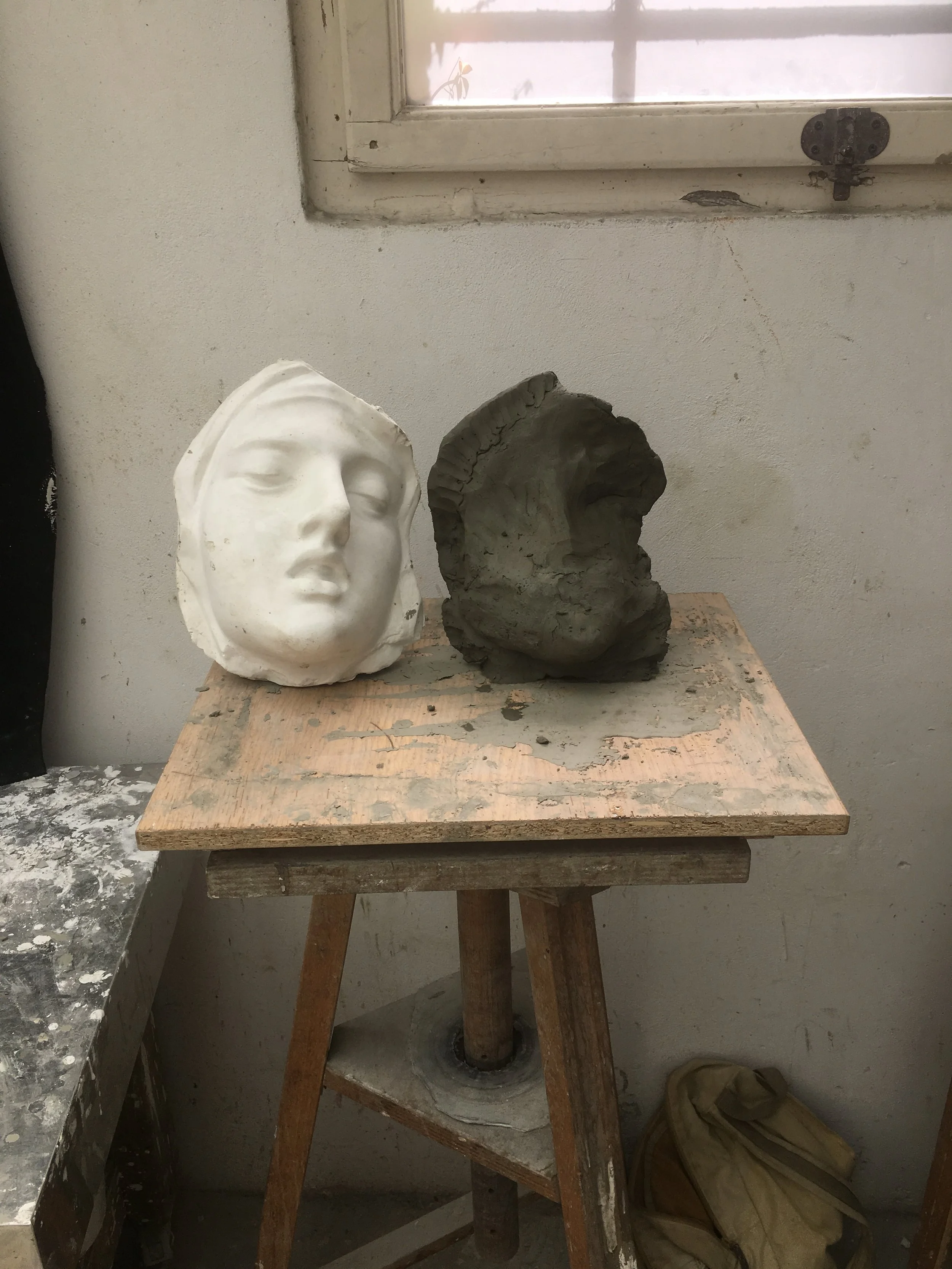 First 30 minutes. At this point I was just trying to get the rough shape down, to build up as the clay gets harder. 