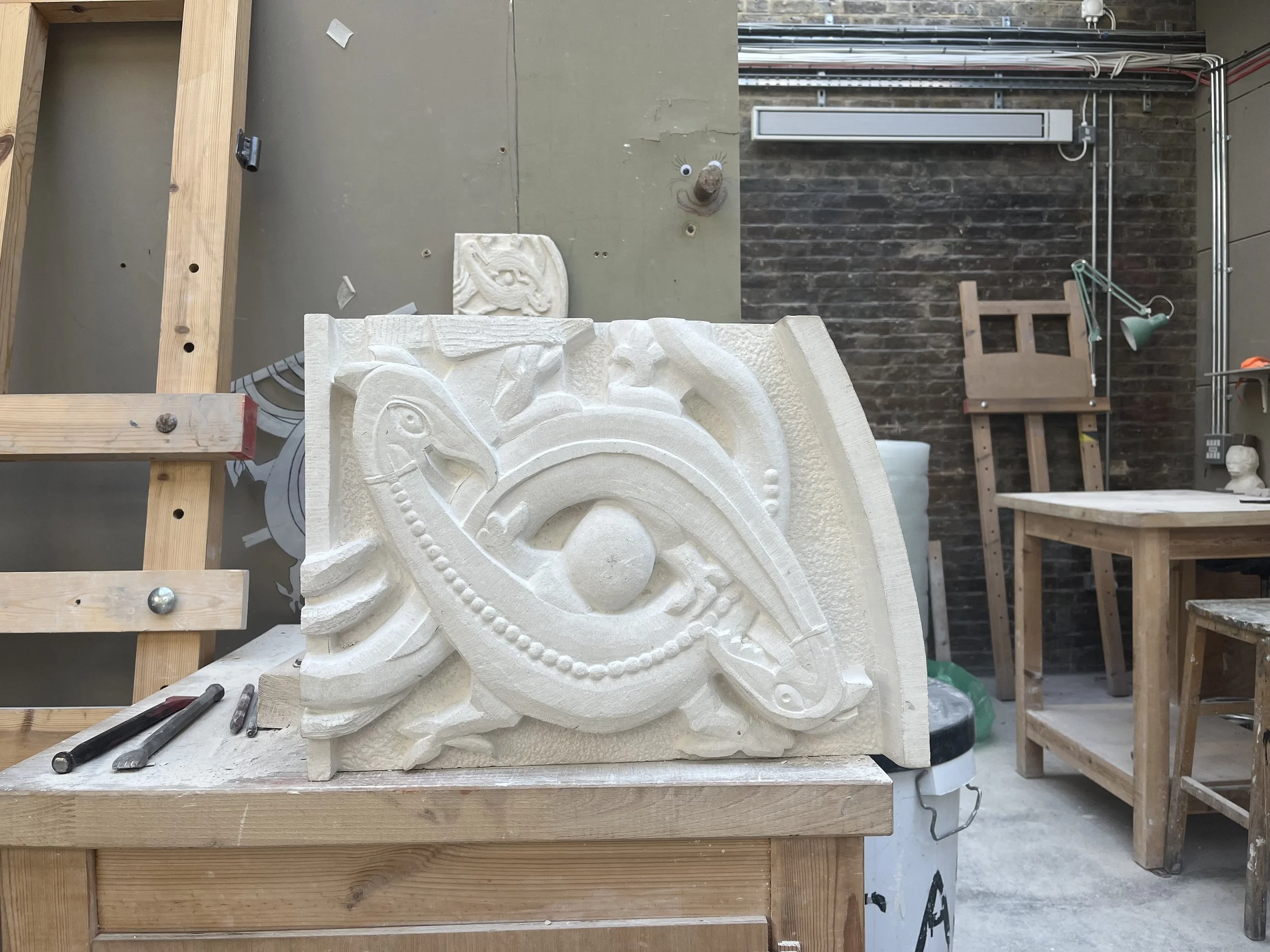 Designing and Carving in Romanesque Style