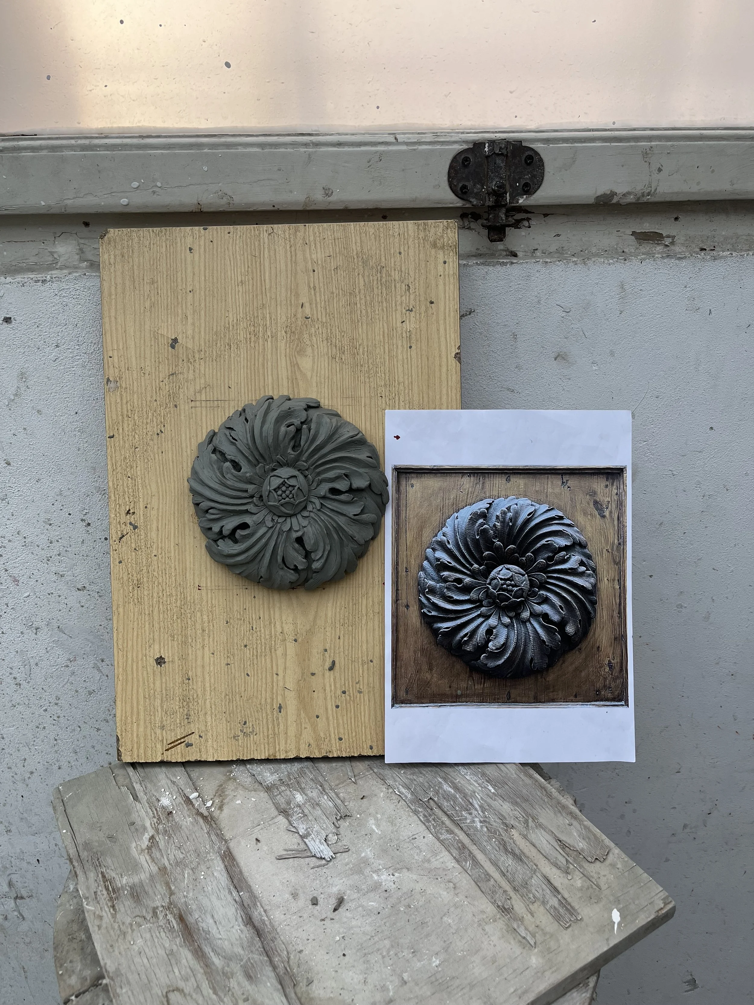 Copying a Rosette from a door in Florence