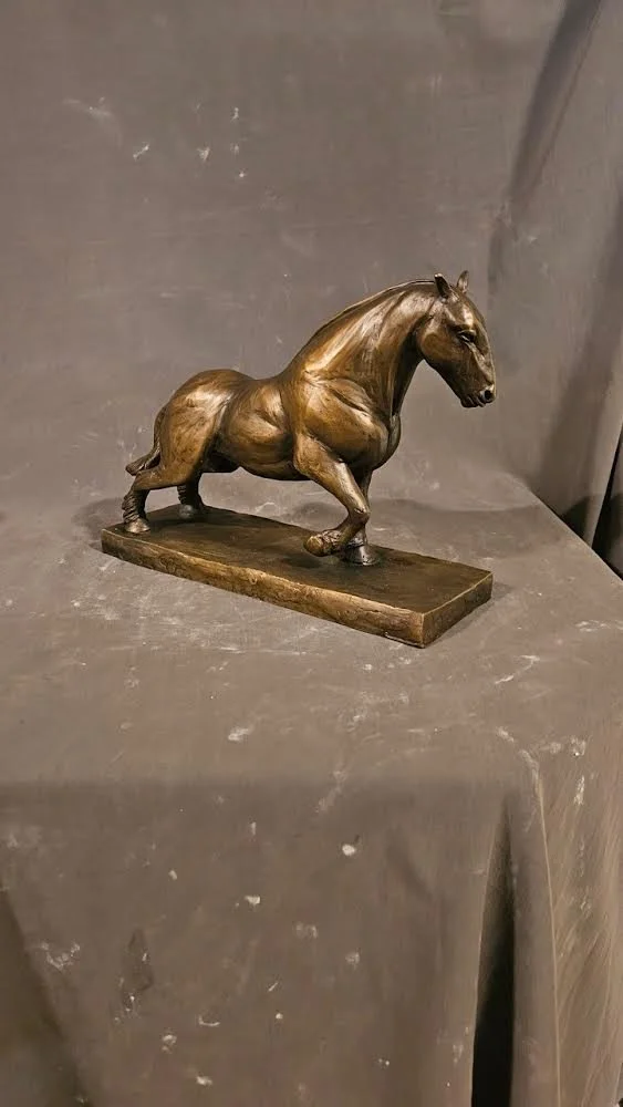 Draft Horse Cast in Bronze