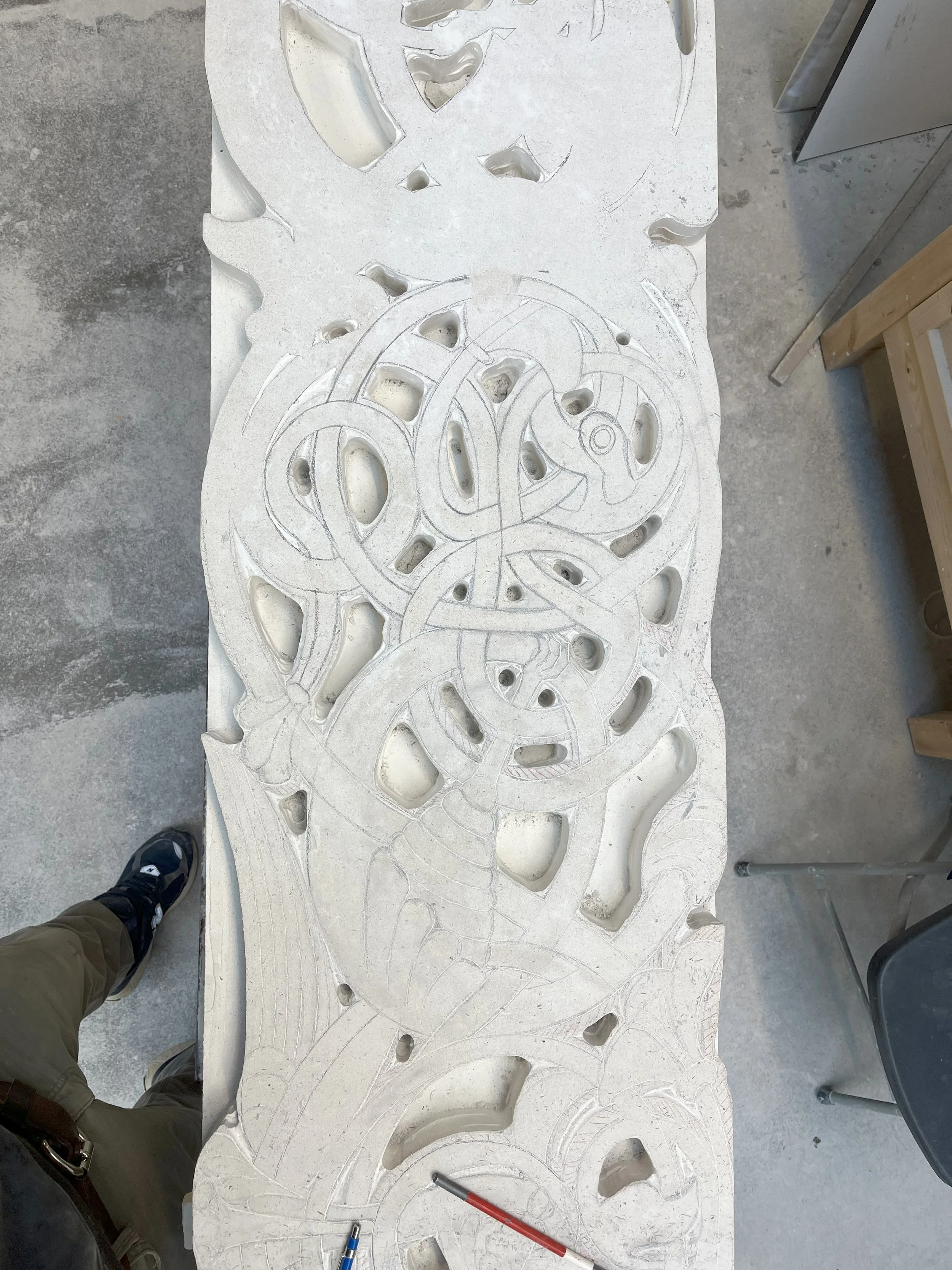 Stave Church Panel: Roughing out