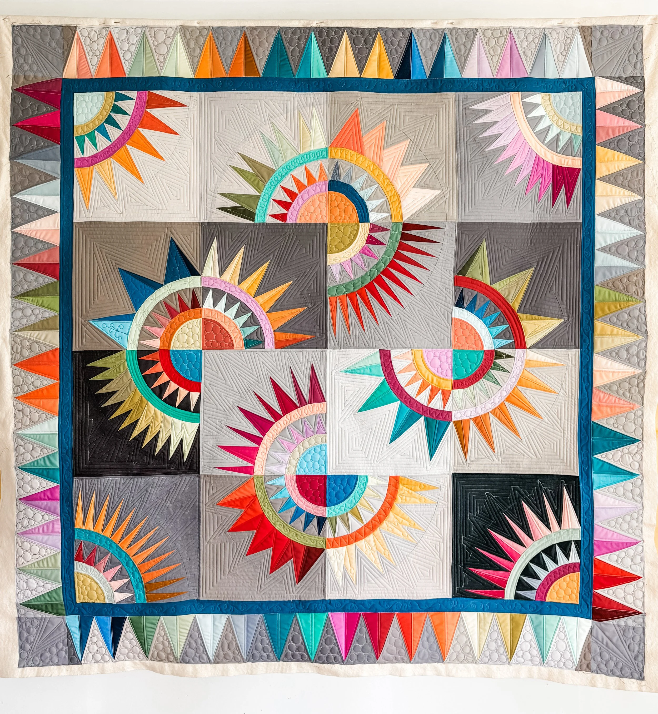 New York Beauty Quilt Custom Quilted by Tia Curtis