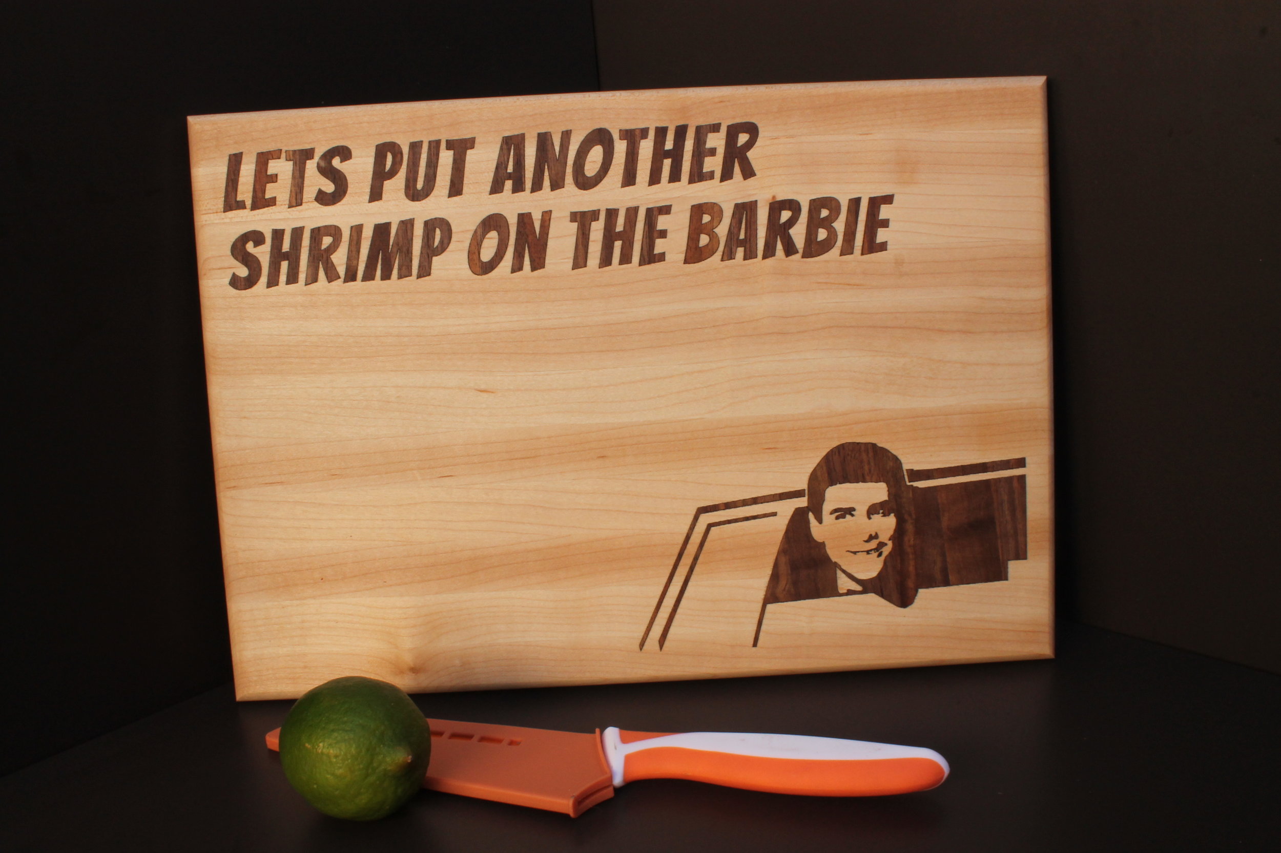 Another Shrimp on the Barbie Cutting Board