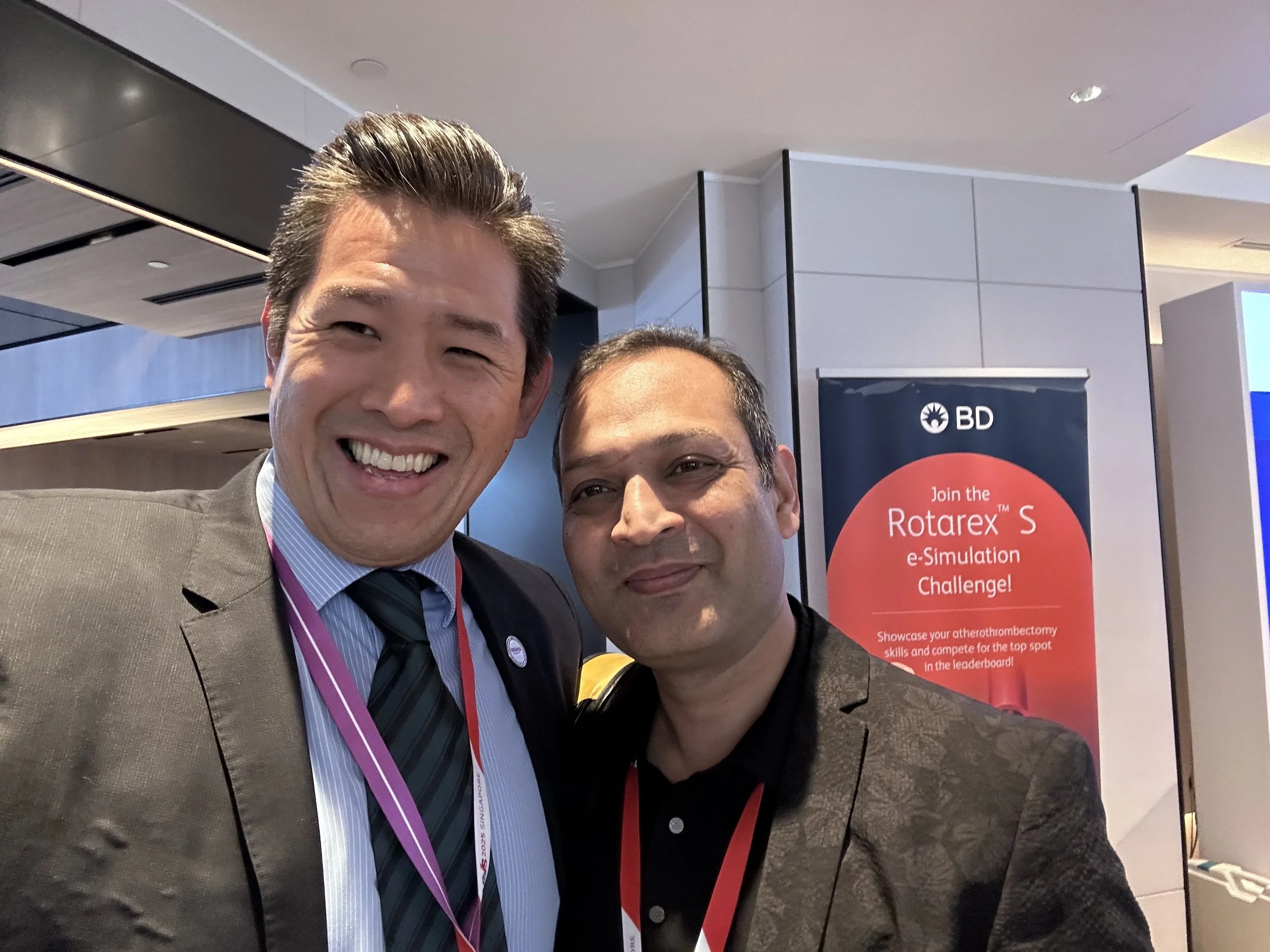 With a colleague from Mohali, India at ASVS 2025