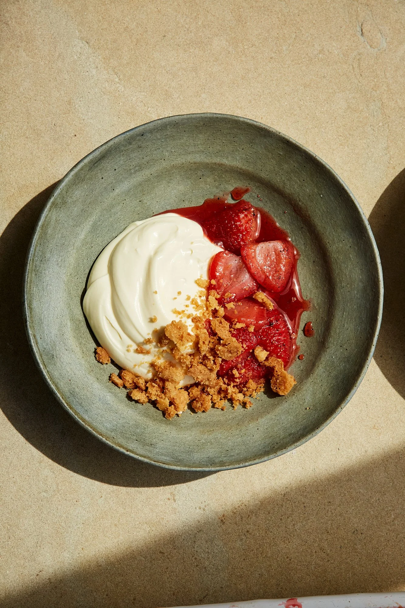 Roasted Strawberries & Cream