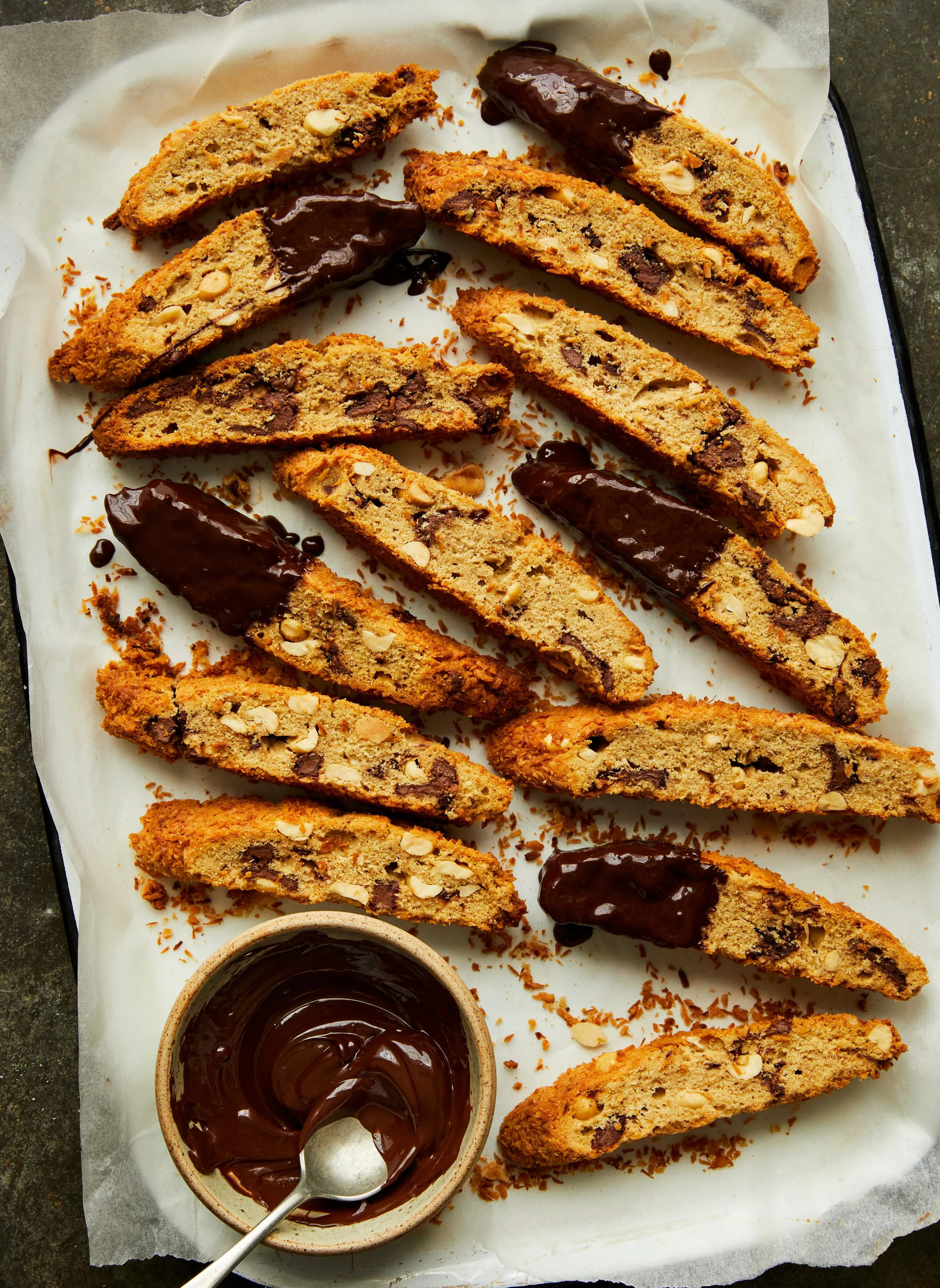 Chocolate and Peanut Biscotti