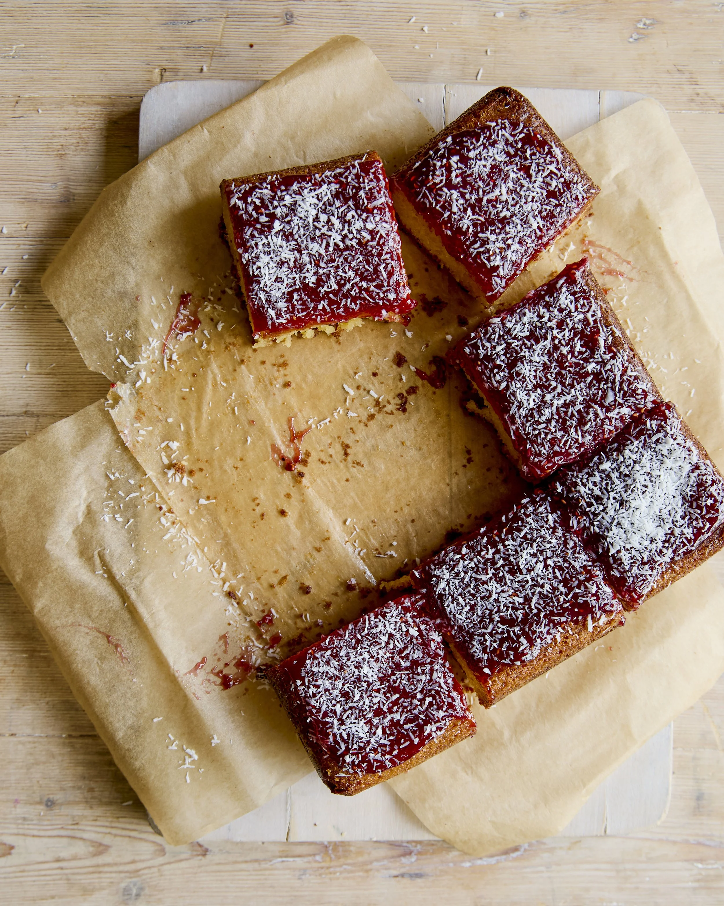 Coconut and Jam Blondie