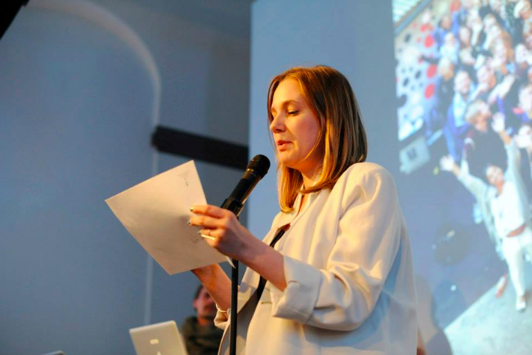 On stage at Berghs School of Communication graduation party june 2015. Photo borrowed from Berghs School of Communication.