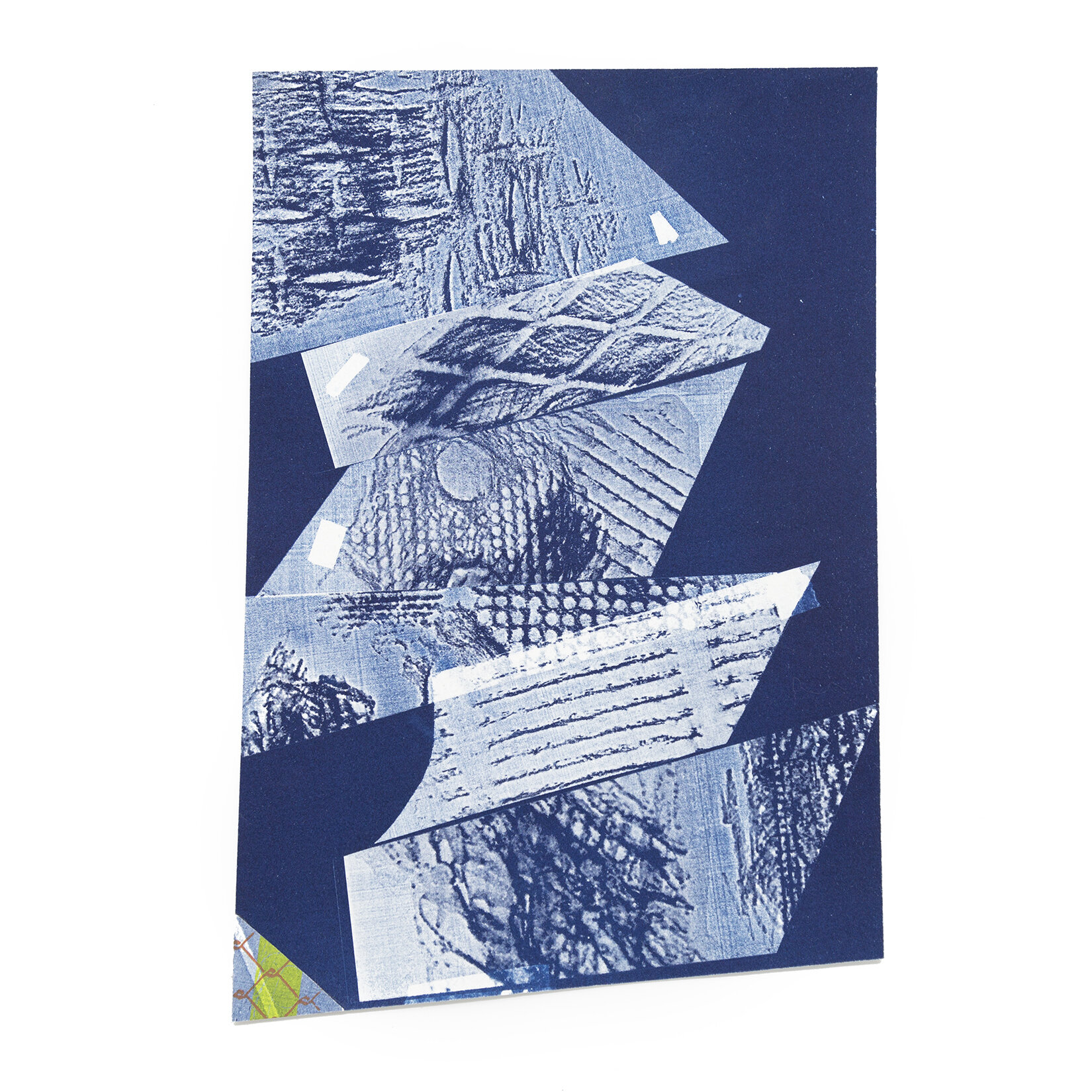 pendulum, one moment trading itself for another Screenprint on cyanotype 10.5 x 7” 2019
