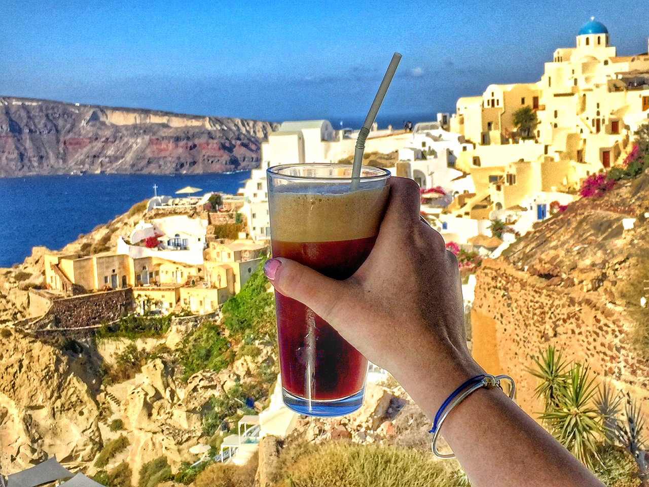 Gotta have a Greek frappe when in Greece