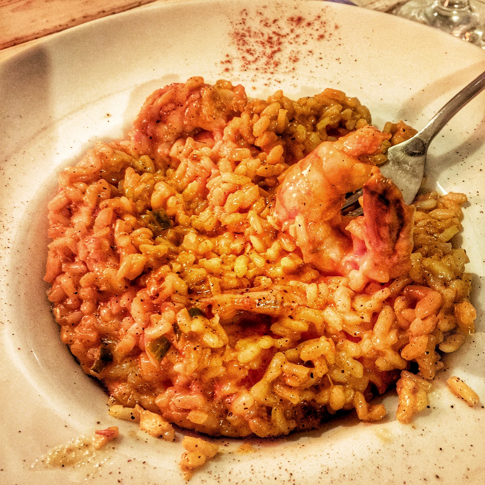 Surprisingly risotto was everywhere in Greece - and this shrimp version did not disappoint.