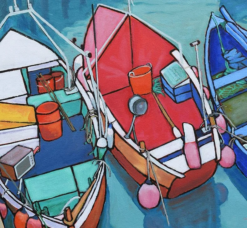  A closeup of the boats. 