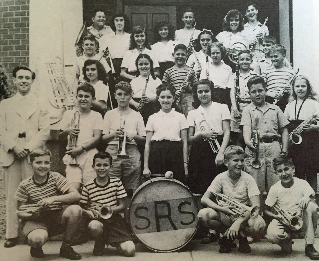 An early band at St. Rita School, under the direction of Mr. Hanley.