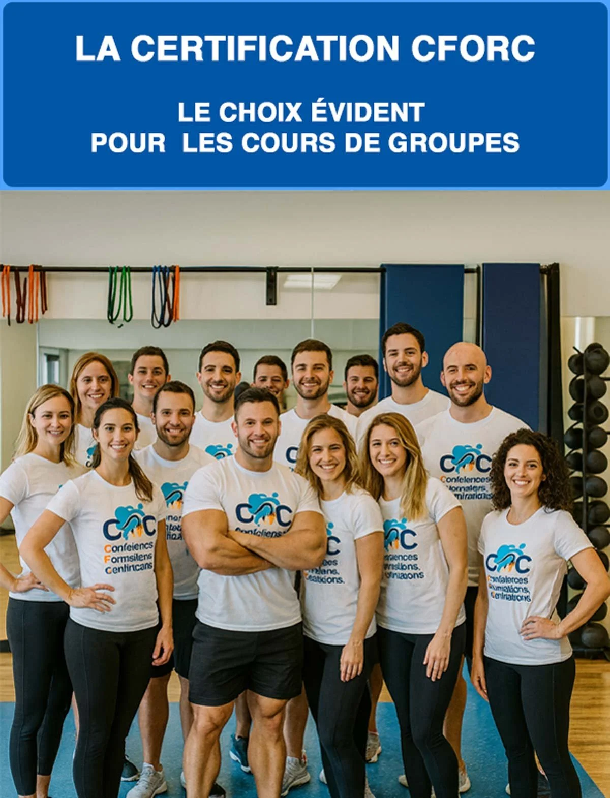 Groupe d’intervenants sportifs certifiés CFORC lors d’une formation en cours de groupe au Québec