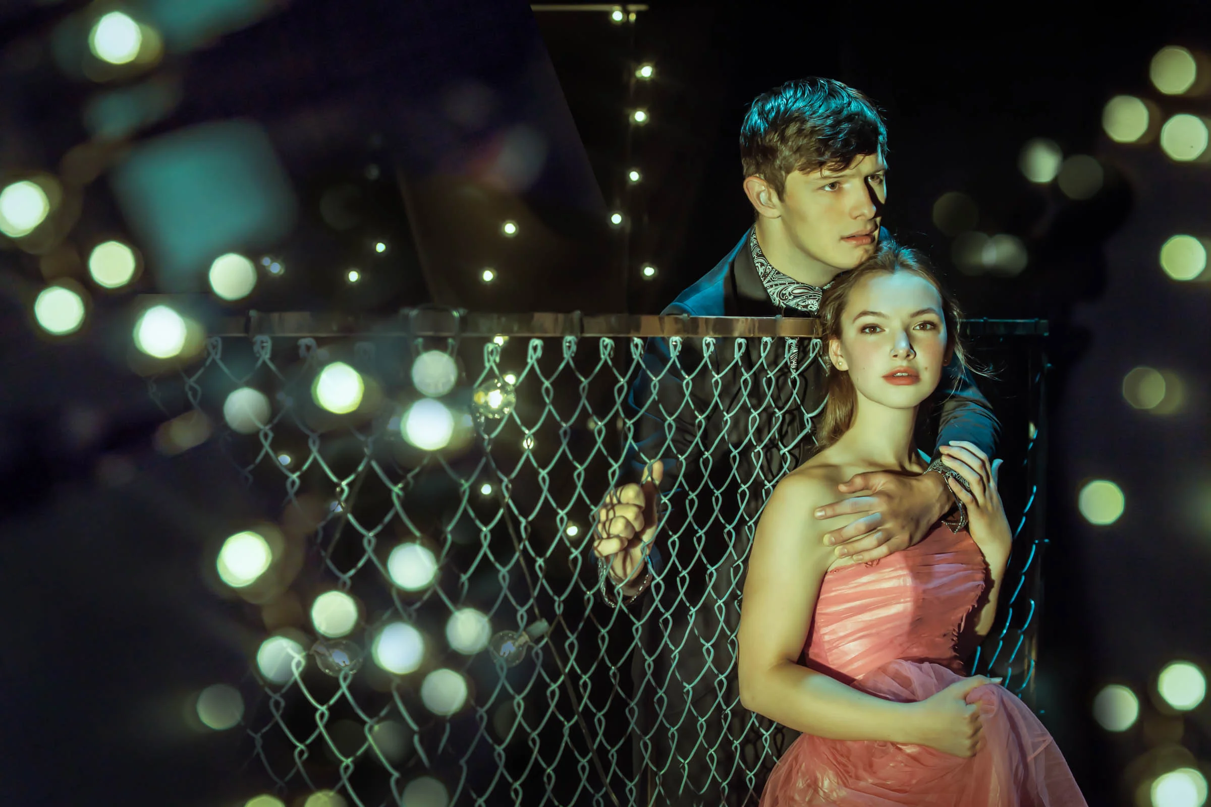 Joshua Castille as Romeo and Gabriella O’Fallen as Juliet ACT theaters “Romeo & Juliet”