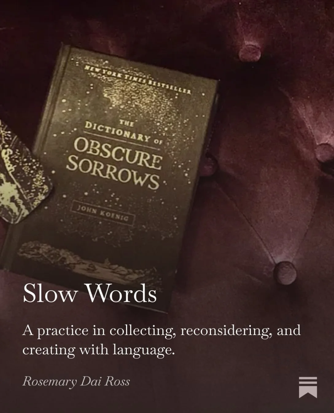 The latest Artist Ritual Prompt is published on Substack. Part of the Know Thyself series.  https://theartistritual.substack.com/p/slow-words?r=47z8xo&amp;utm_medium=ios