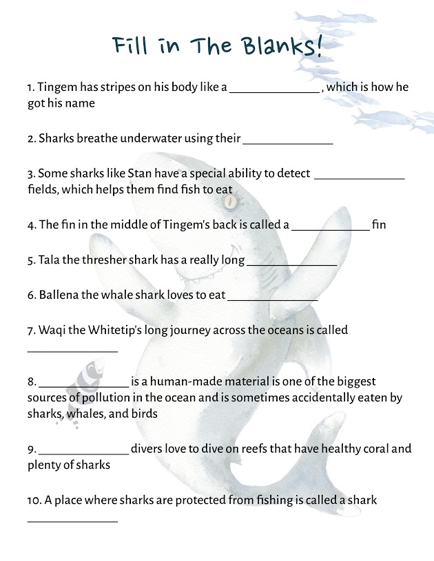 YOUNGER KIDS Waqi's Wordsearch Part 2 - Fill in the Blanks
