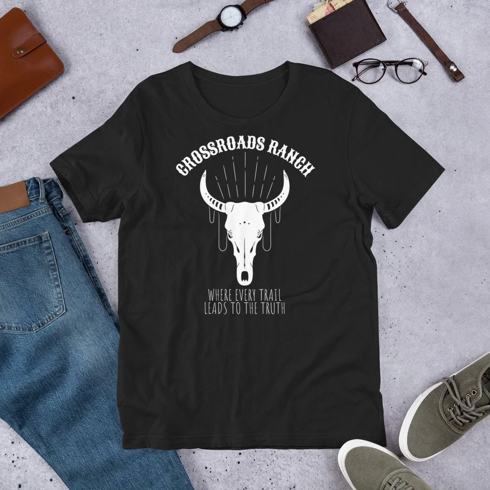 Crossroads Ranch Bull Skull Tee: Where Every Trail Leads to the Truth