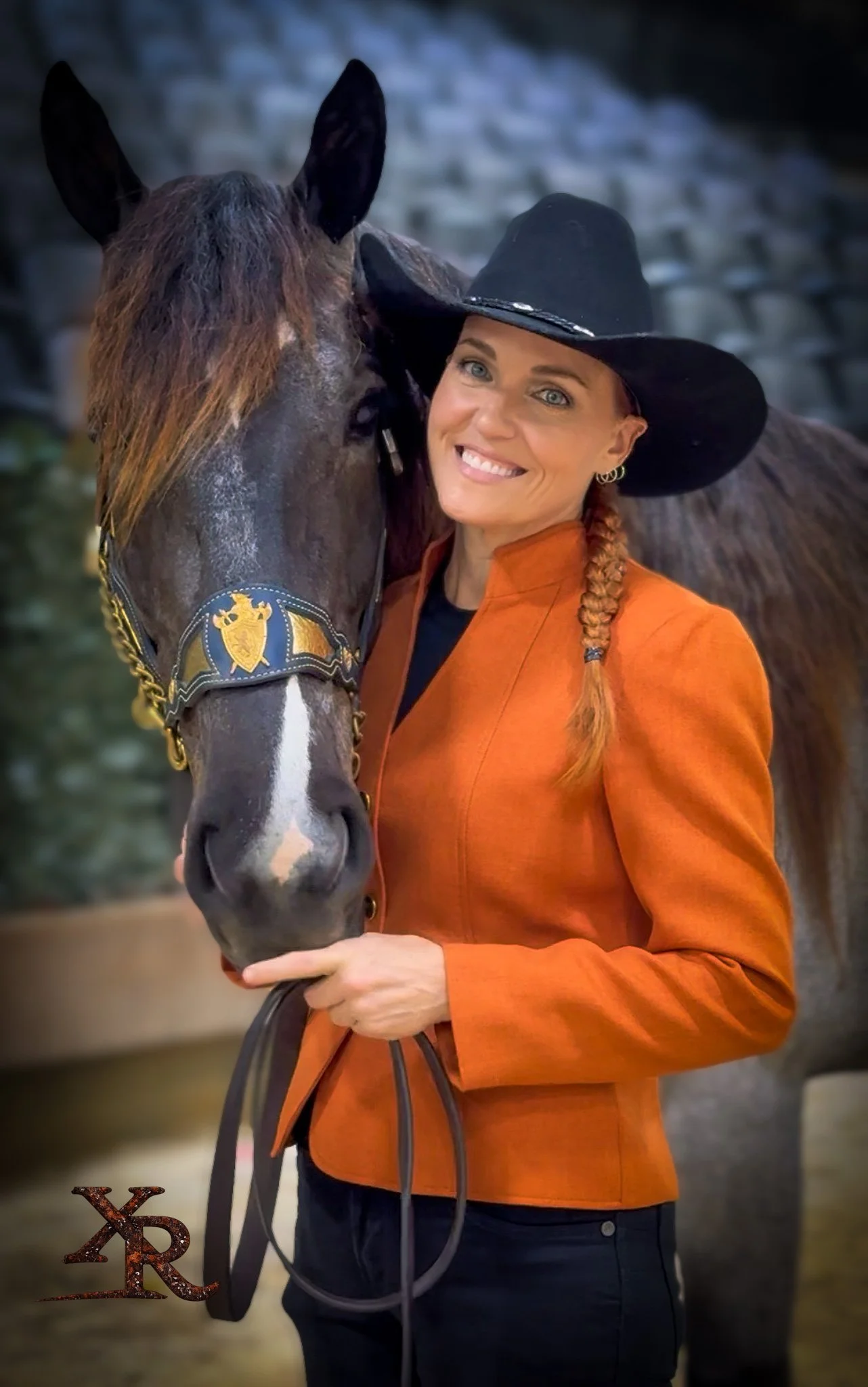 Dr. Laura Pettler and blue roan Gypsy Vanner Gelding Aegon at the Magnolia Classic Horse Show