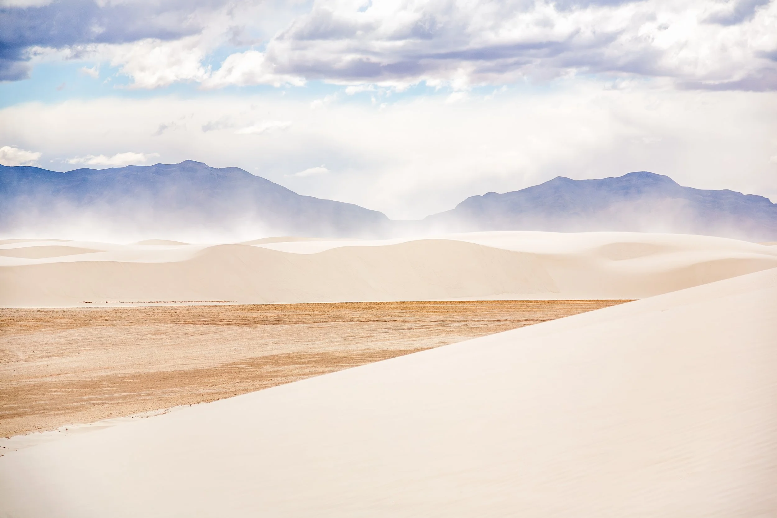 White Sands Evening Dunes

 

 White Sands National Park preserves a large gypsum dunefield in southern New Mexico's Tularosa Basin. The pale dunes and surrounding mountains define one of the Southwest's most distinctive desert landscapes. 