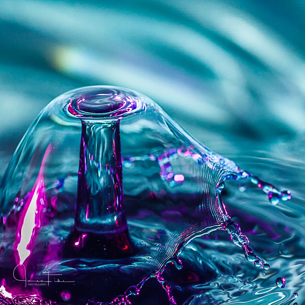 sparkling water drop
