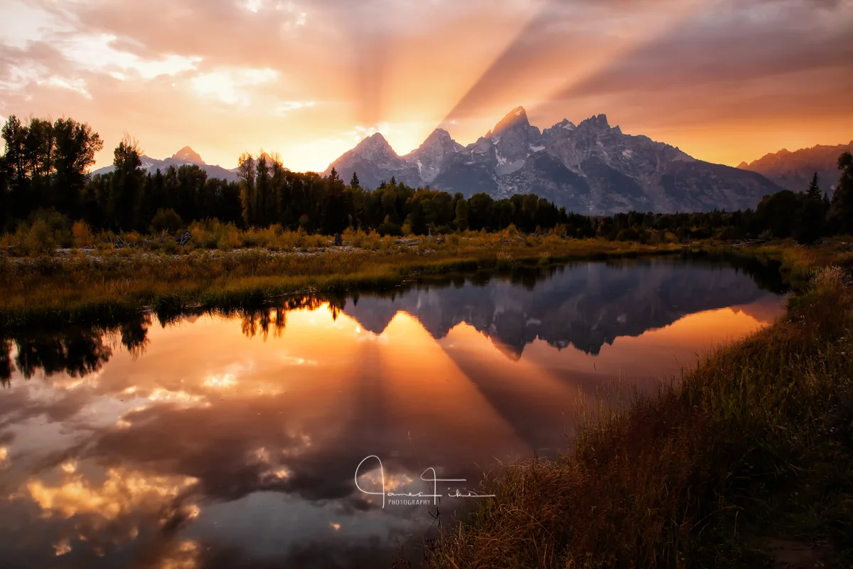 Sunset over the Tetons