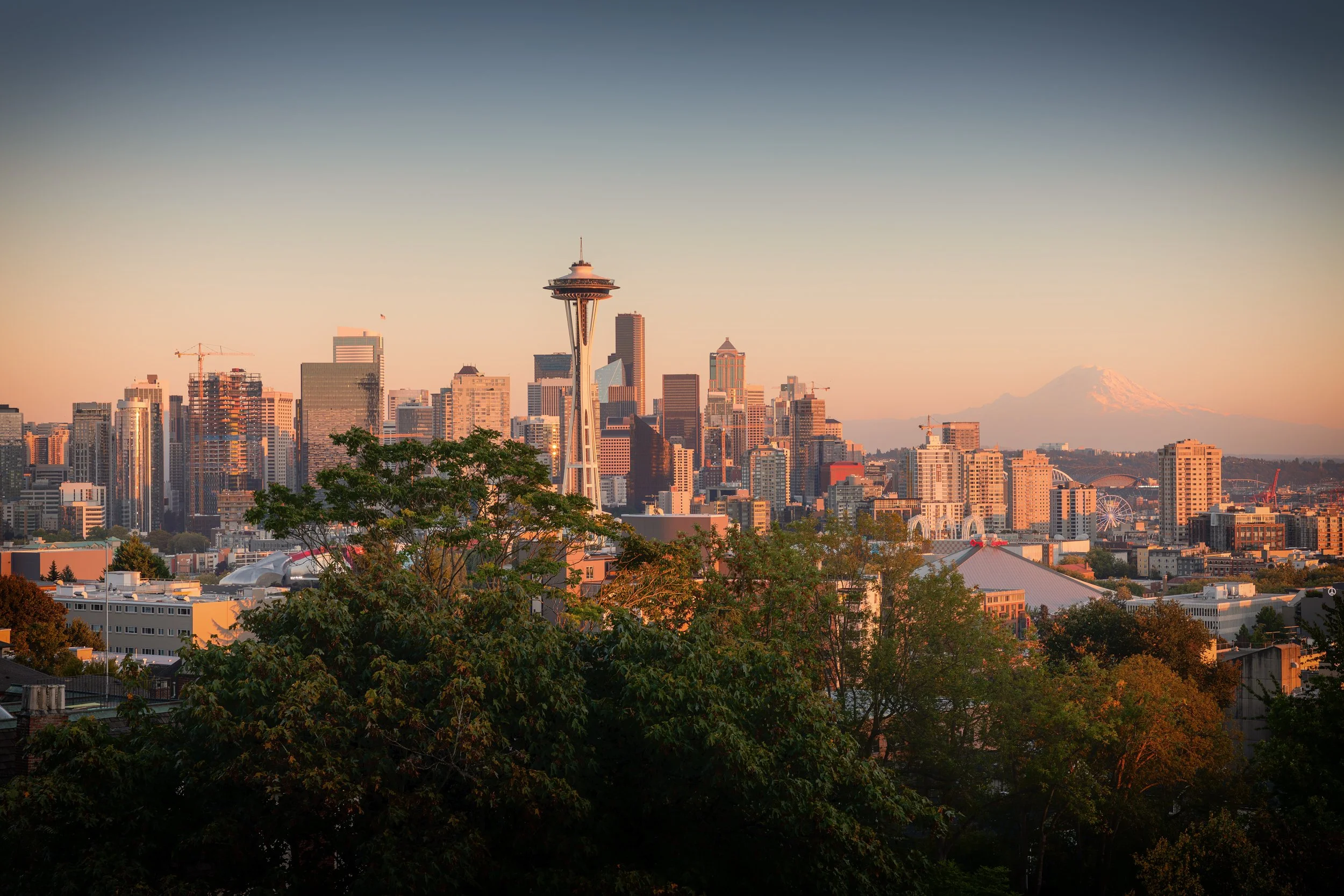 Seattle Evening with Mount Rainier