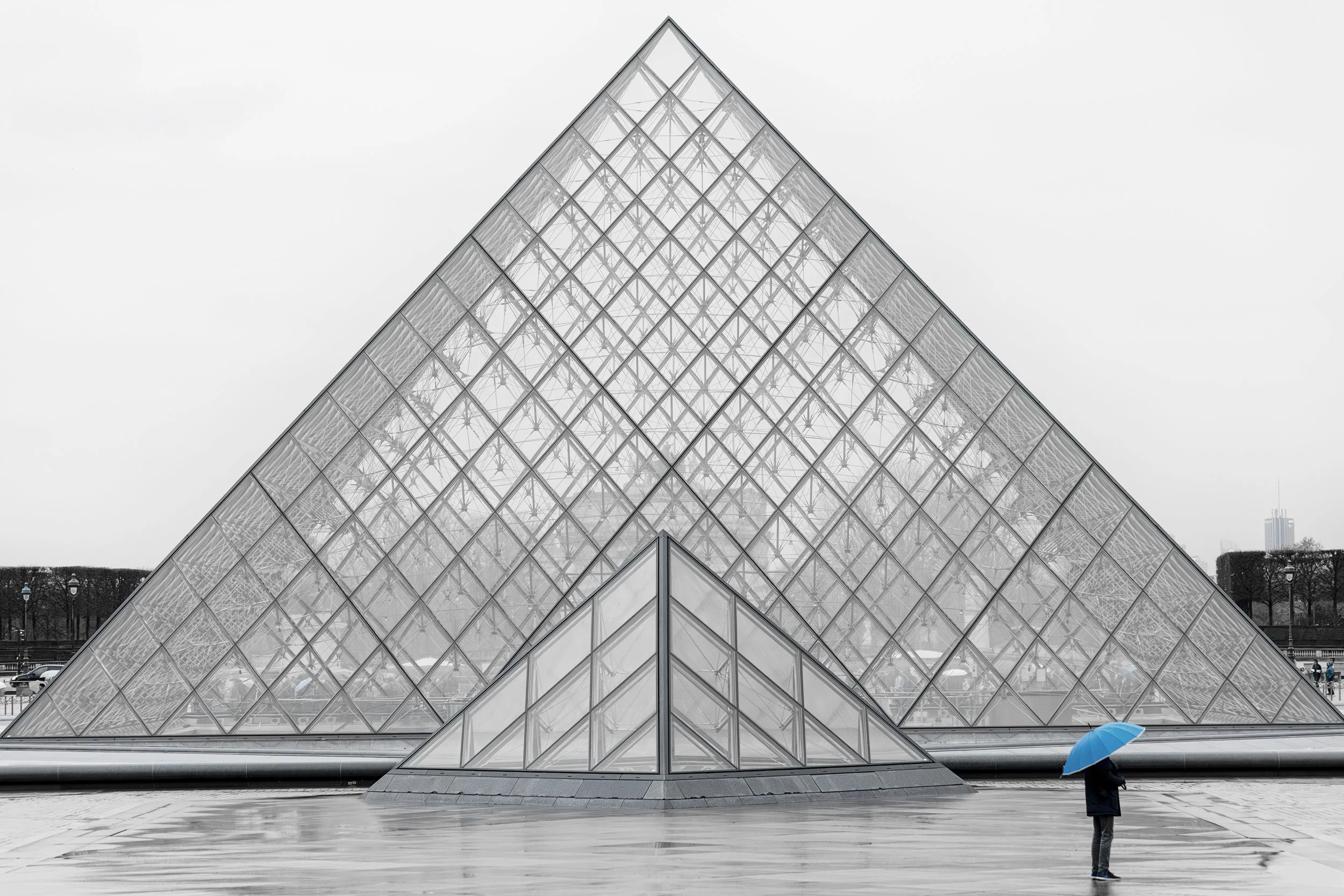 Blue Umbrella at the Louvre