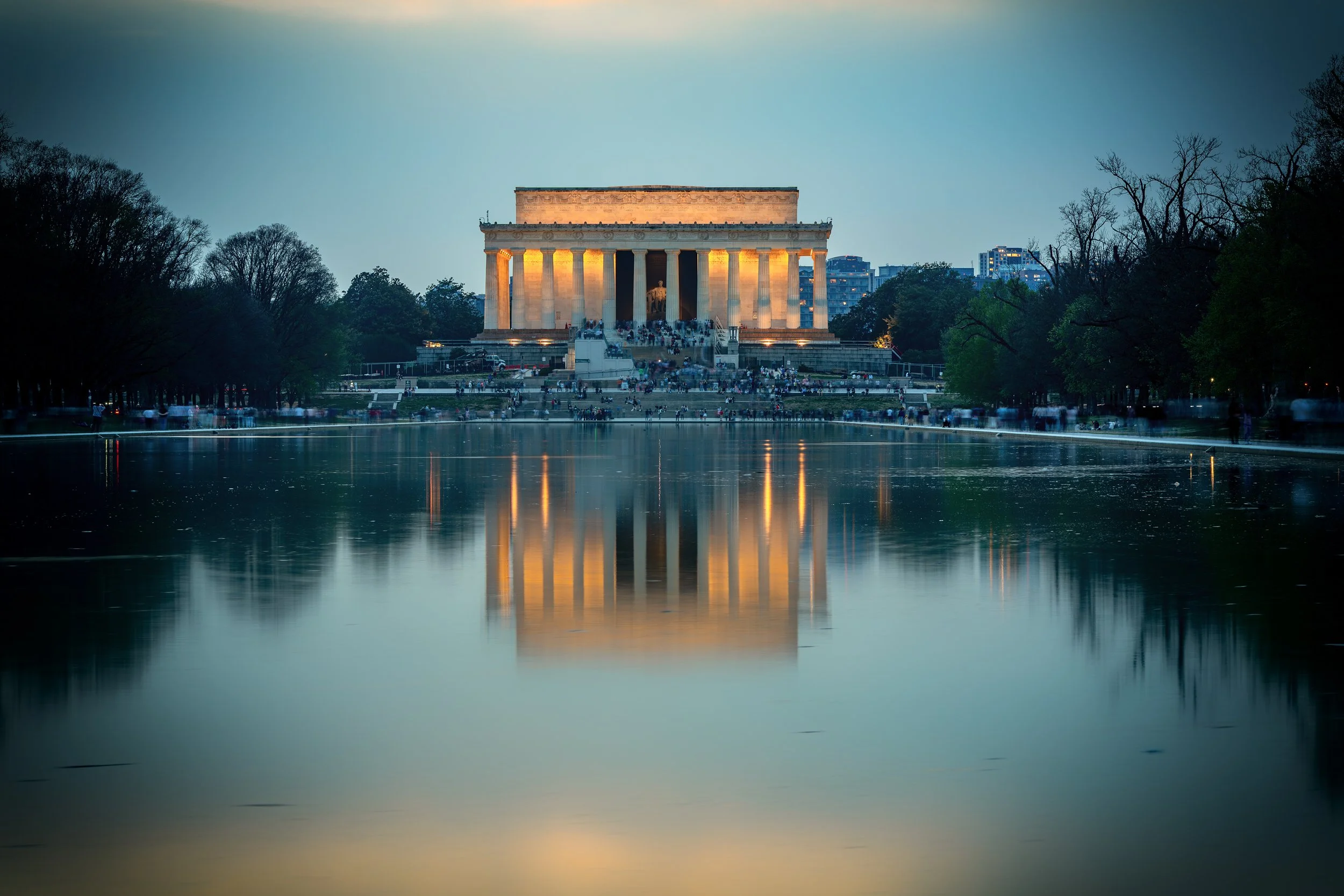 Lincoln Memorial Reflection

 

 The Lincoln Memorial stands at the west end of the National Mall in Washington, D.C., reflected in the water of the Lincoln Memorial Reflecting Pool. The memorial honors Abraham Lincoln, the 16th president of the Unit