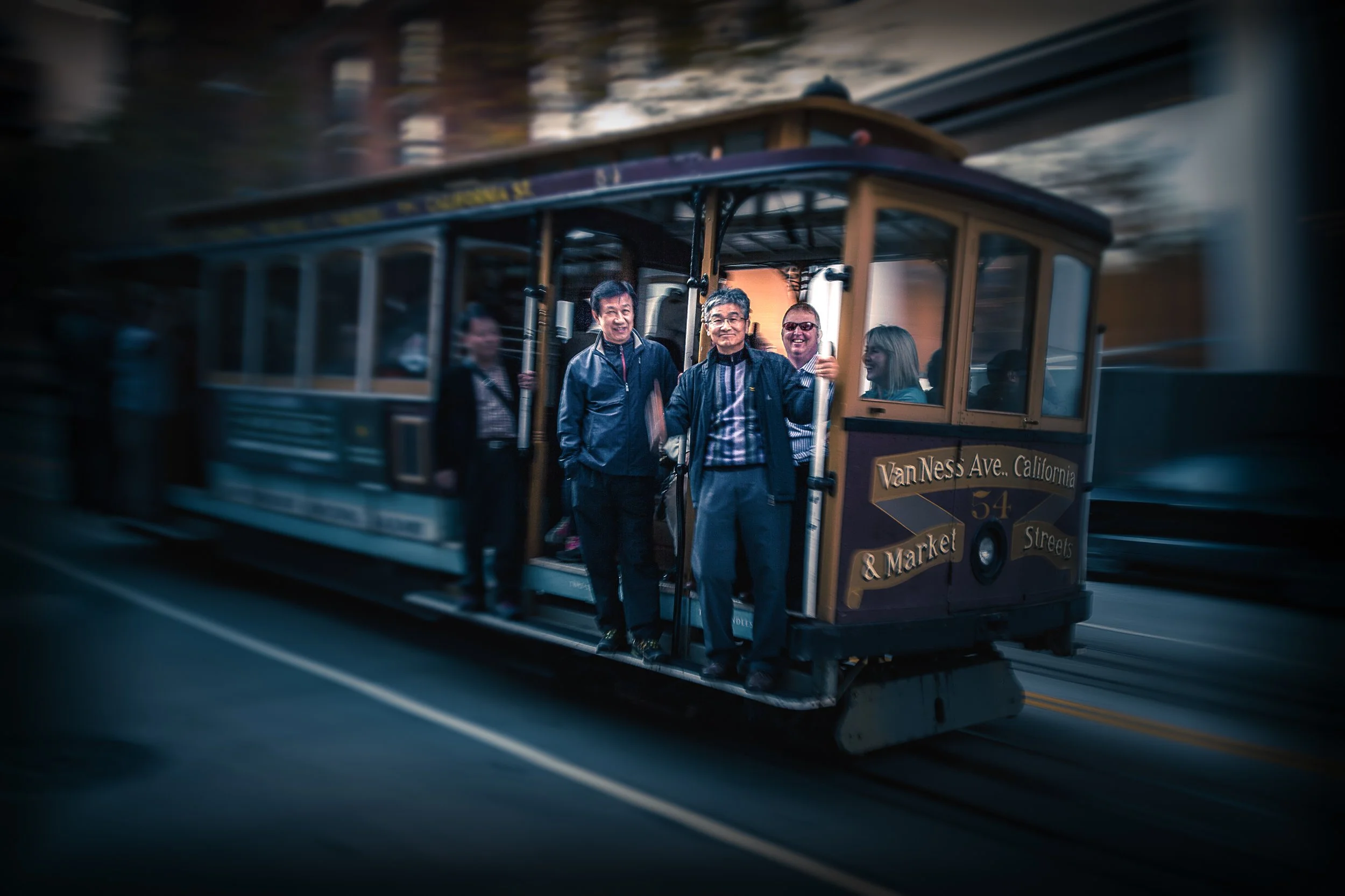 California Street Cable Car

 

  A San Francisco cable car travels along California Street near Chinatown, carrying passengers through one of the city’s historic transit corridors. 