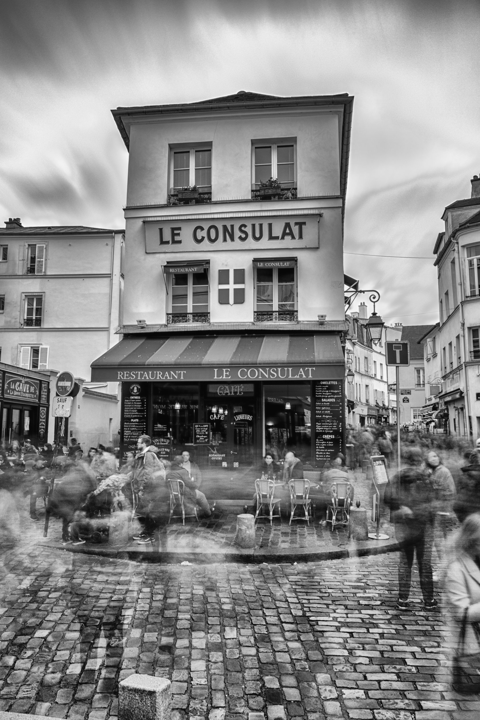 Montmartre in Motion

 

  Le Consulat is a long-standing café in the Montmartre district of Paris. Located near Rue Norvins, the building is part of one of the city’s most visited historic neighborhoods. 